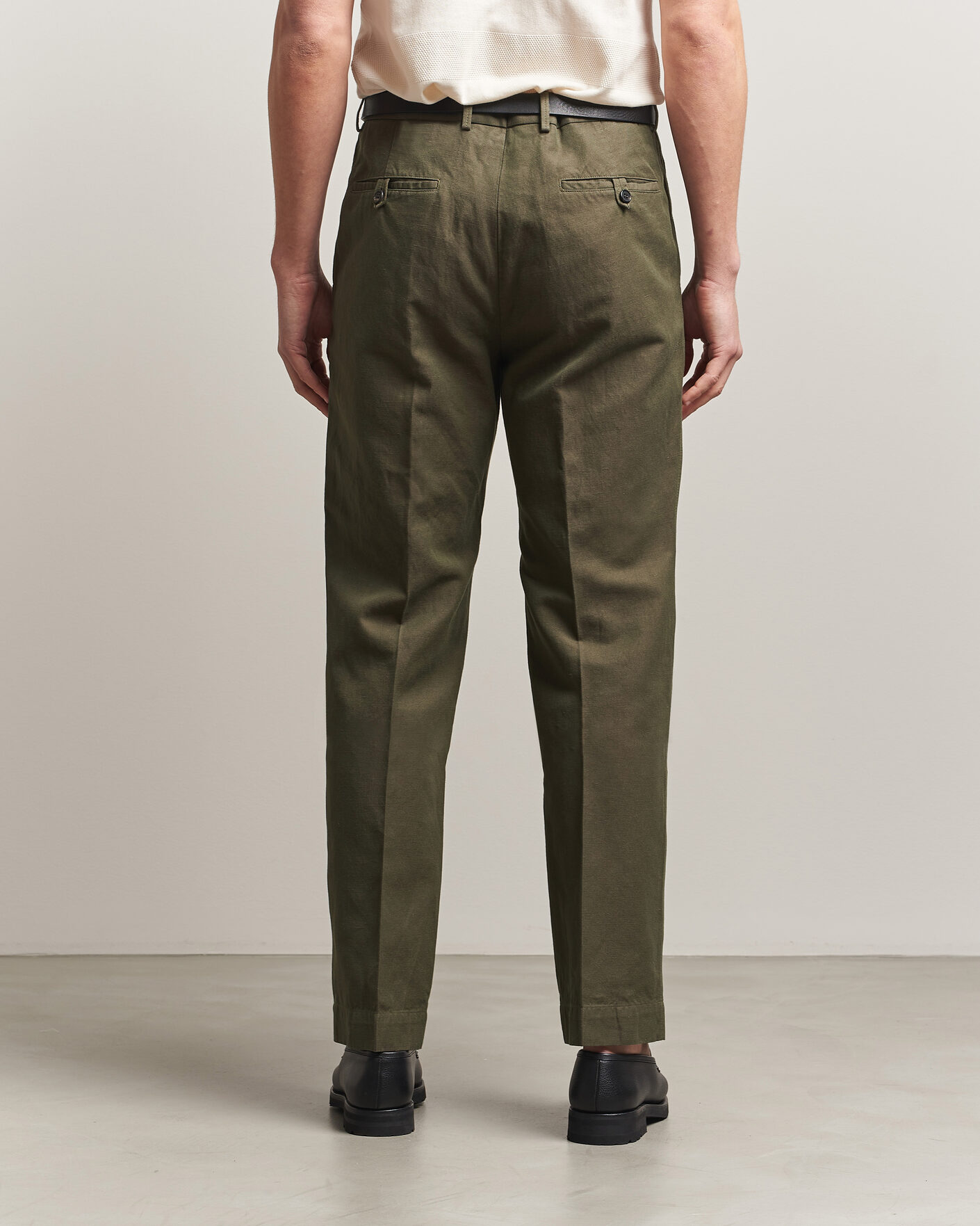 パンツ INCOTEX cotton pants olive 29 Incotex Regular Fit Cotton/Linen Drill Trousers Military at