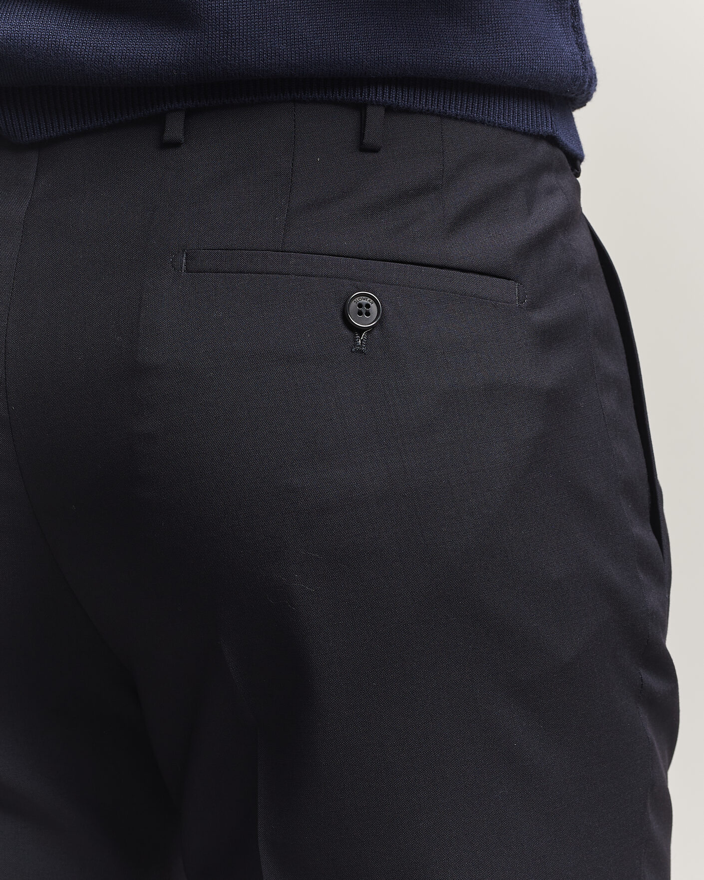 Incotex Regular Fit Super 100s Wool Pants Blue at CareOfCarl.com