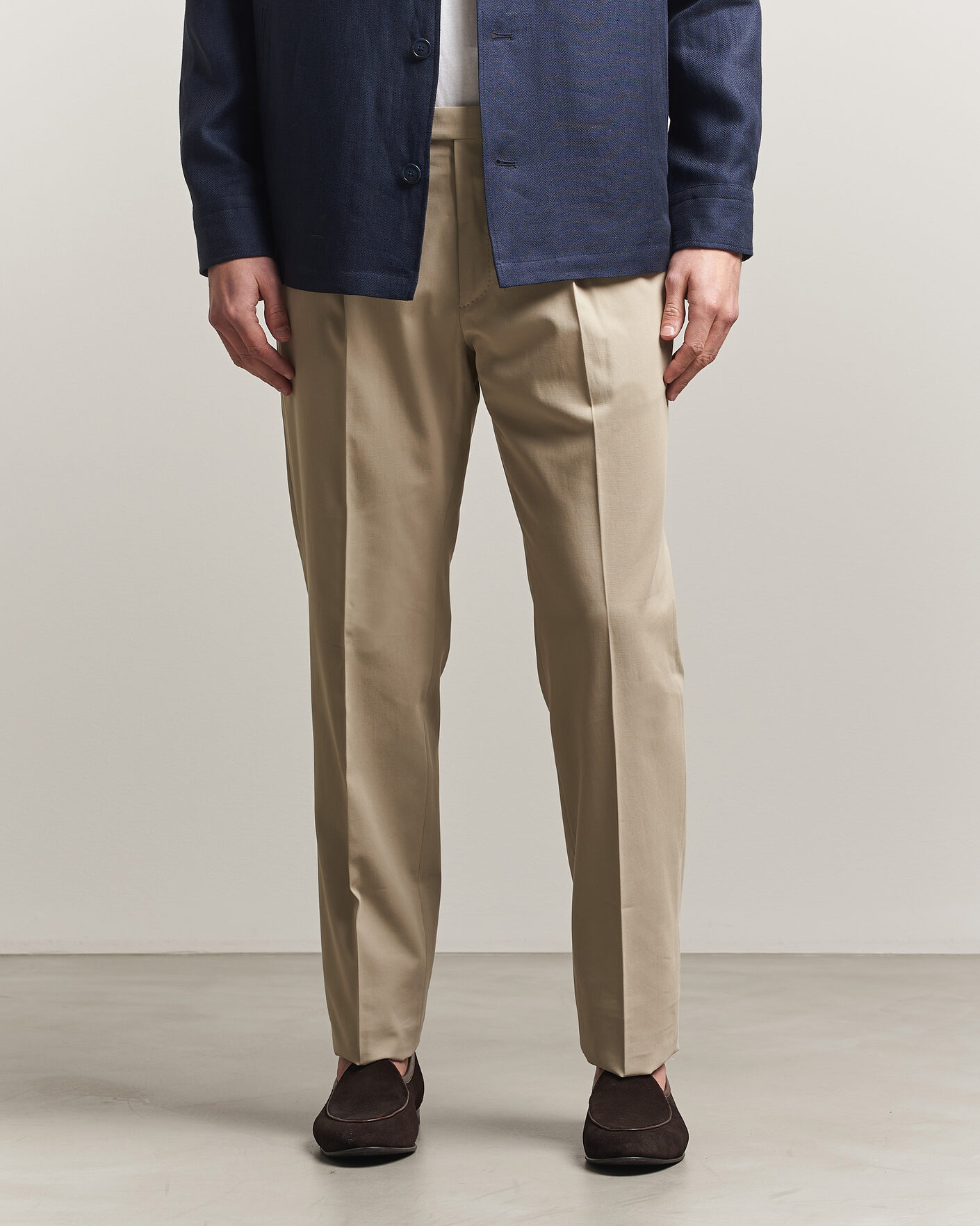 Men | Trousers | Incotex | Ice Cotton Twill Pants Sand
