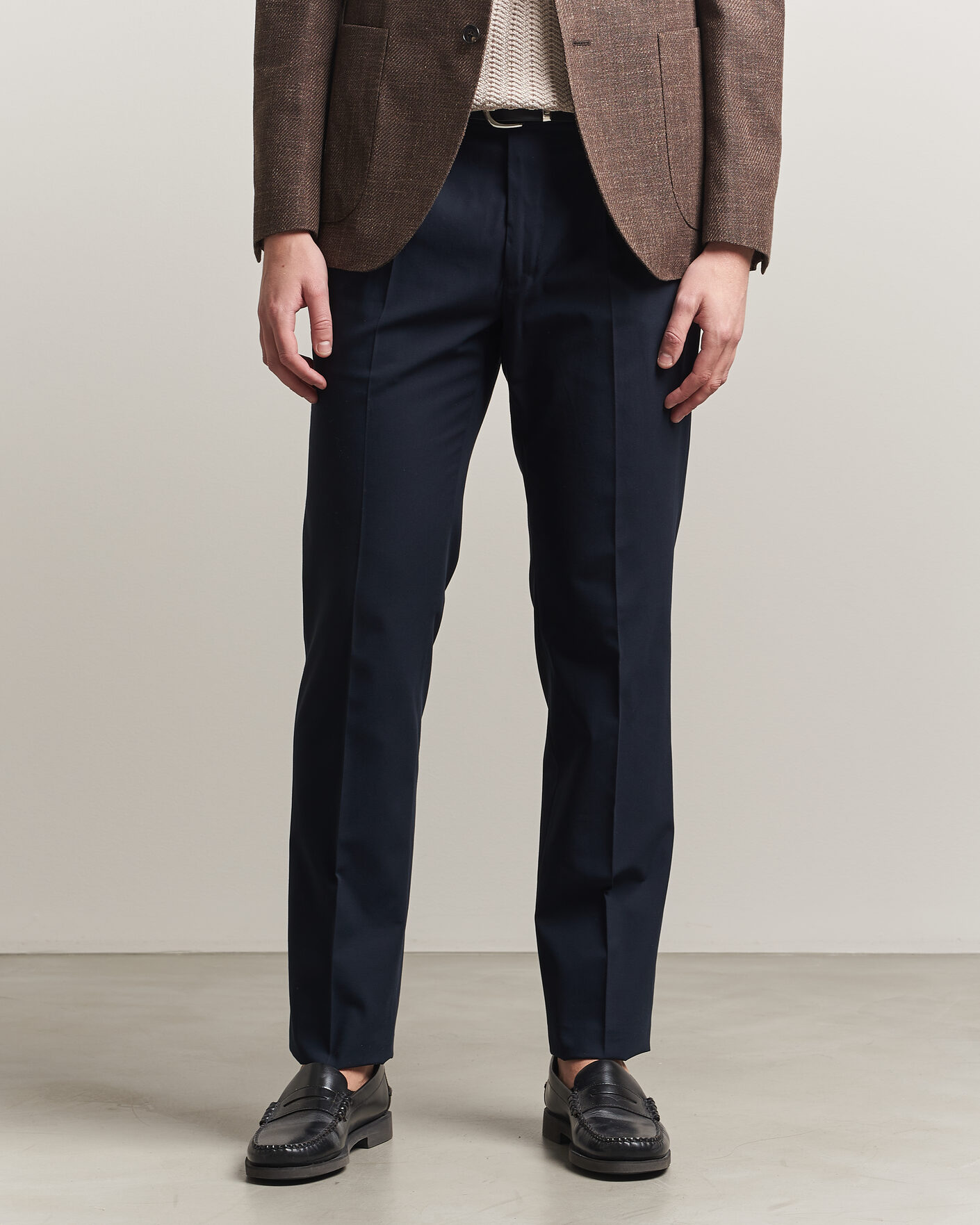 Men | Trousers | Incotex | Ice Cotton Twill Pants Navy