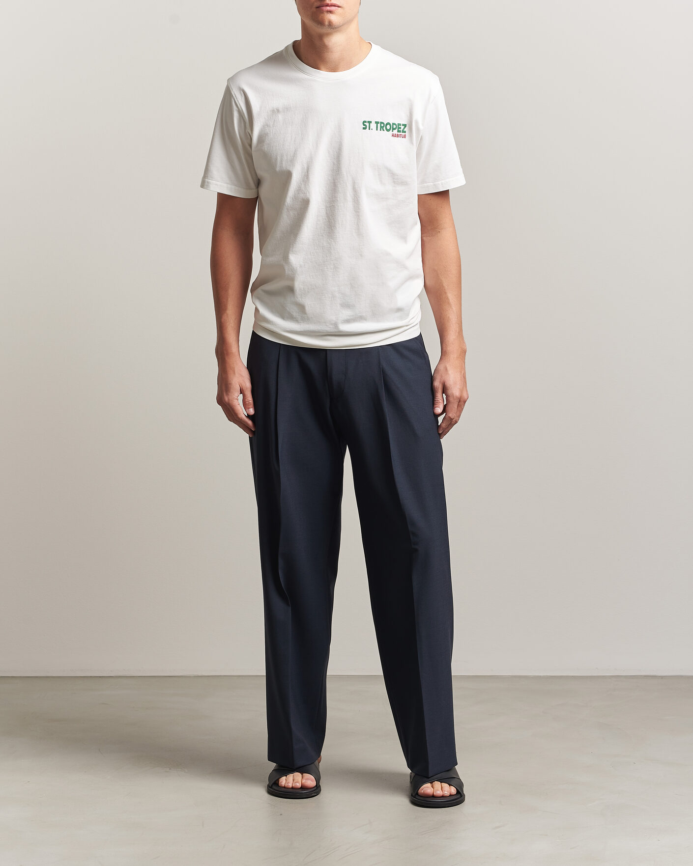 Men | T-Shirts | MC2 Saint Barth | Back Printed Cotton T-Shirt St Tropez Sun