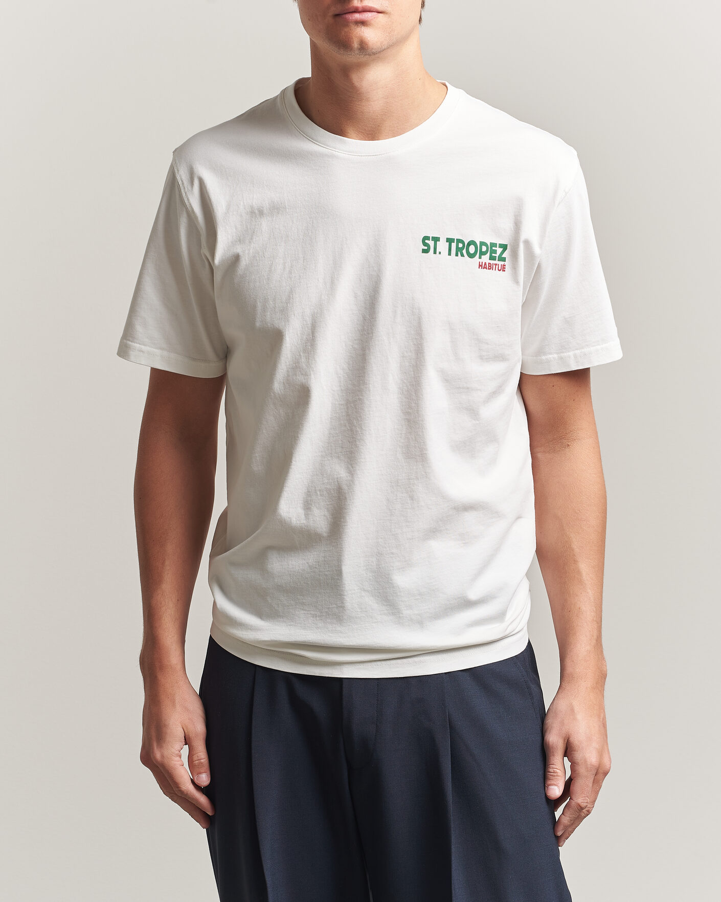 Men | T-Shirts | MC2 Saint Barth | Back Printed Cotton T-Shirt St Tropez Sun