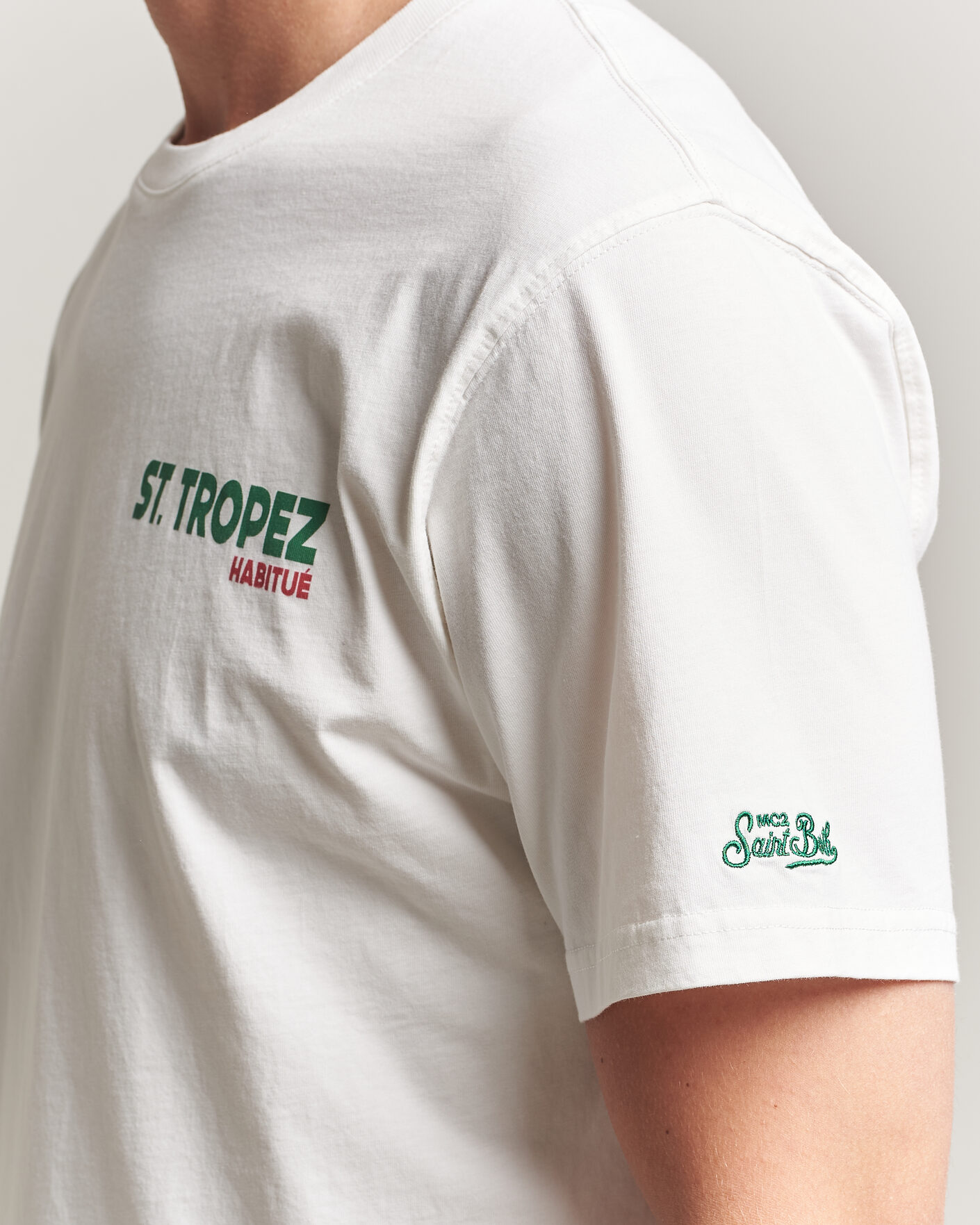 Men | T-Shirts | MC2 Saint Barth | Back Printed Cotton T-Shirt St Tropez Sun