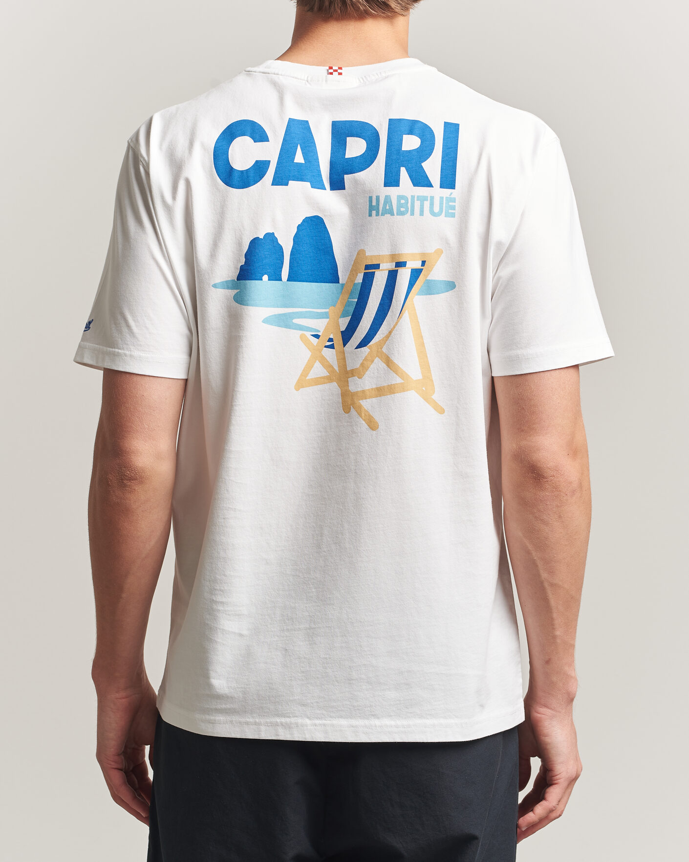 Men | T-Shirts | MC2 Saint Barth | Back Printed Cotton T-Shirt Capri Summer