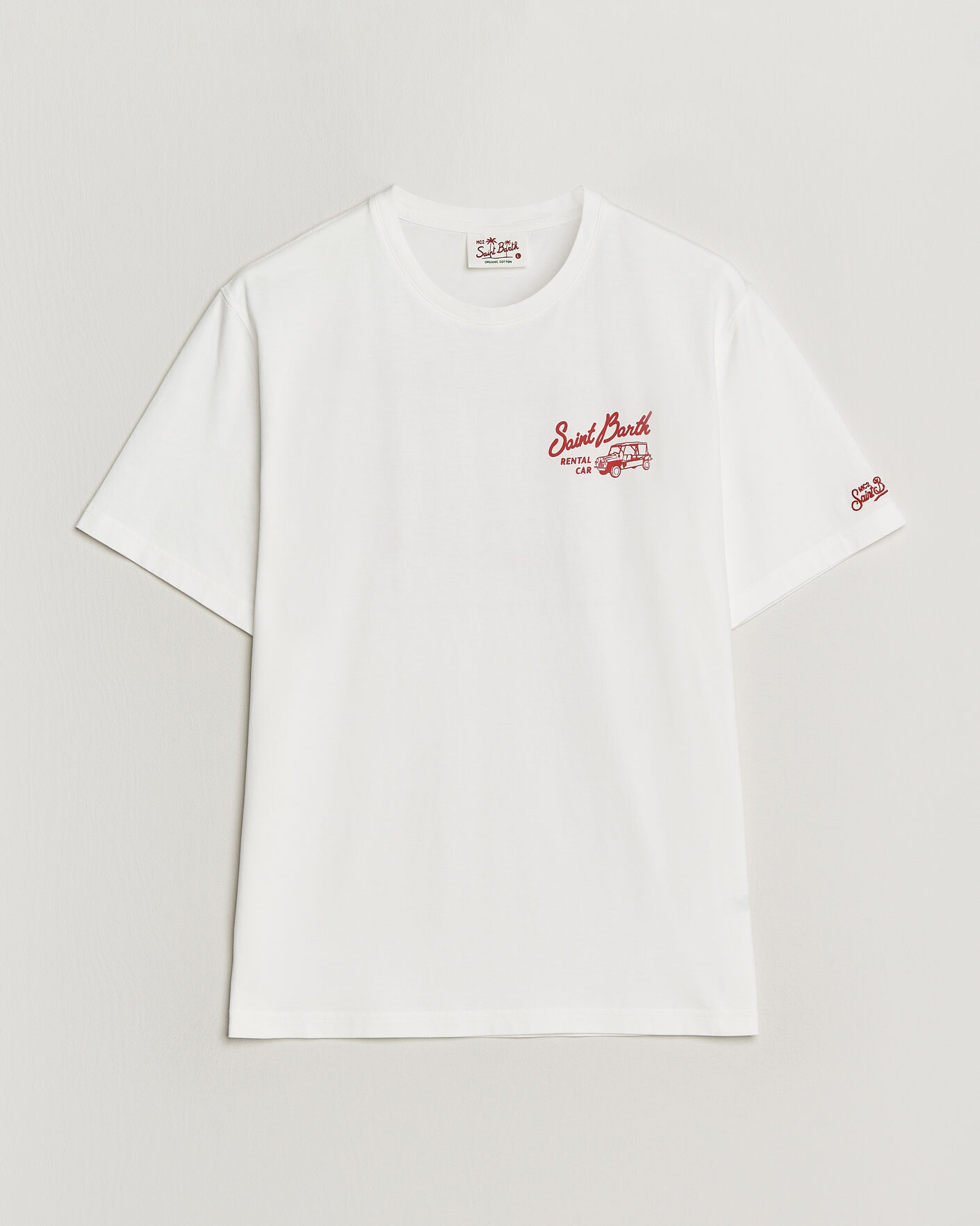 Men | T-Shirts | MC2 Saint Barth | Back Printed Cotton T-Shirt Rental Car