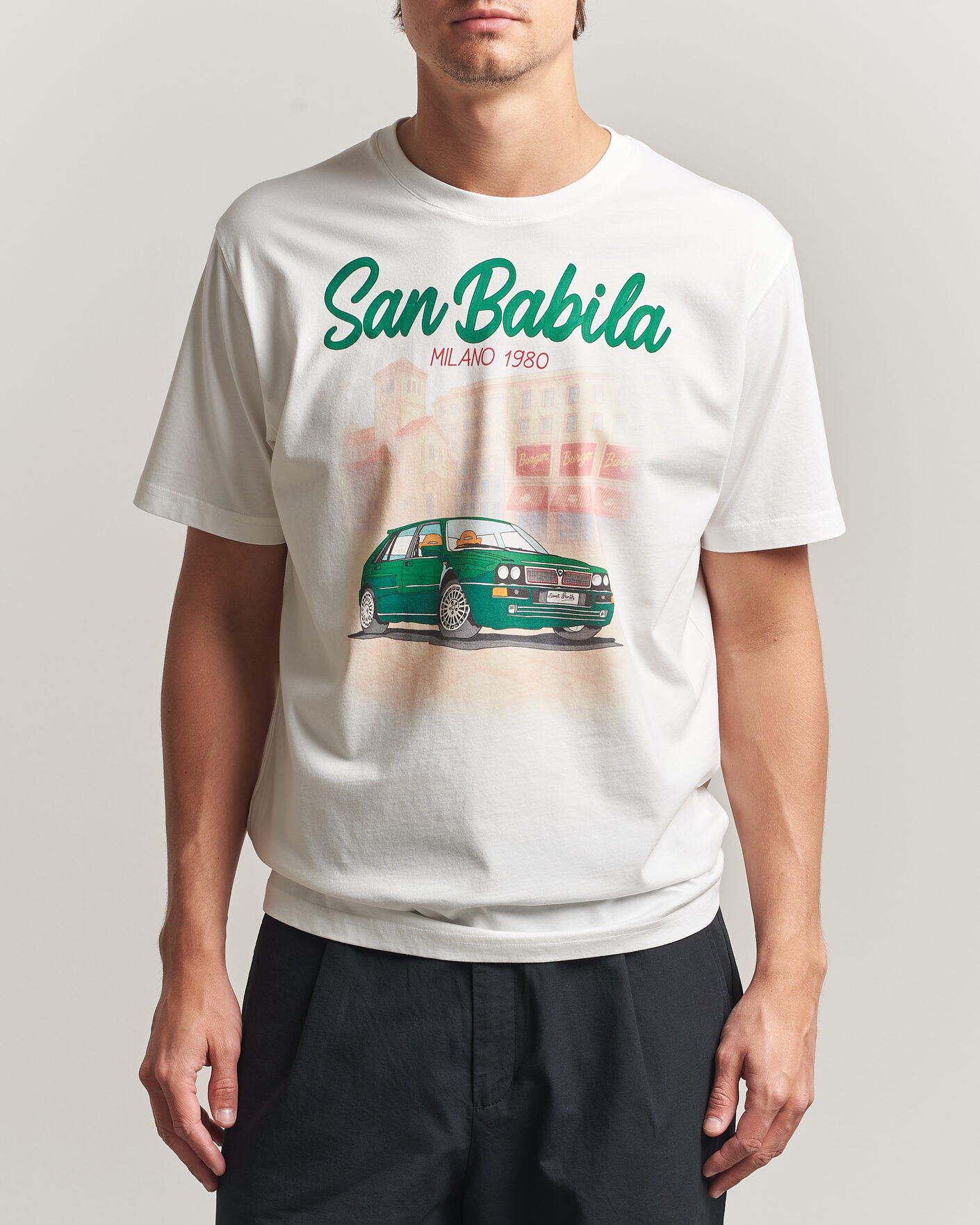 Men | T-Shirts | MC2 Saint Barth | Printed Cotton T-Shirt San Babila Car