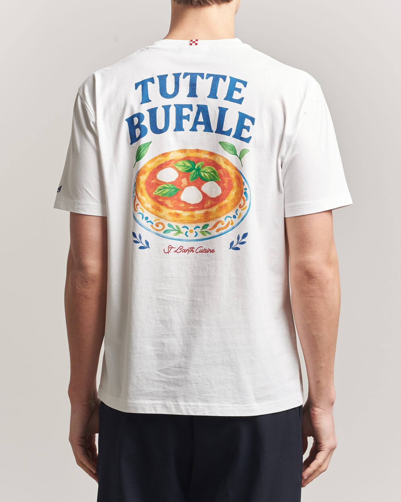 Men | T-Shirts | MC2 Saint Barth | Back Printed Cotton T-Shirt Bufale