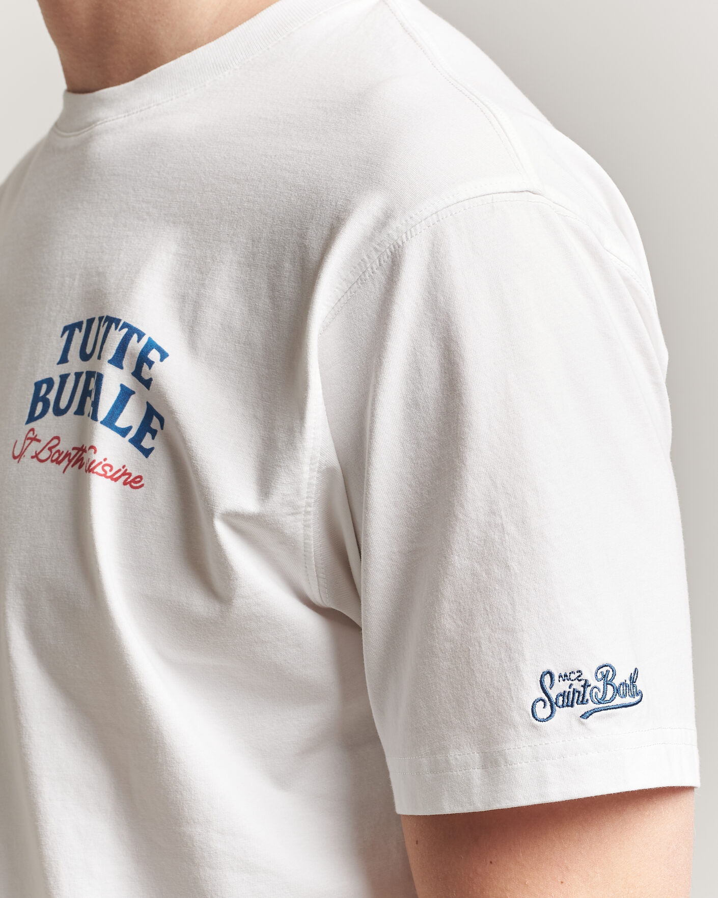 Men | T-Shirts | MC2 Saint Barth | Back Printed Cotton T-Shirt Bufale