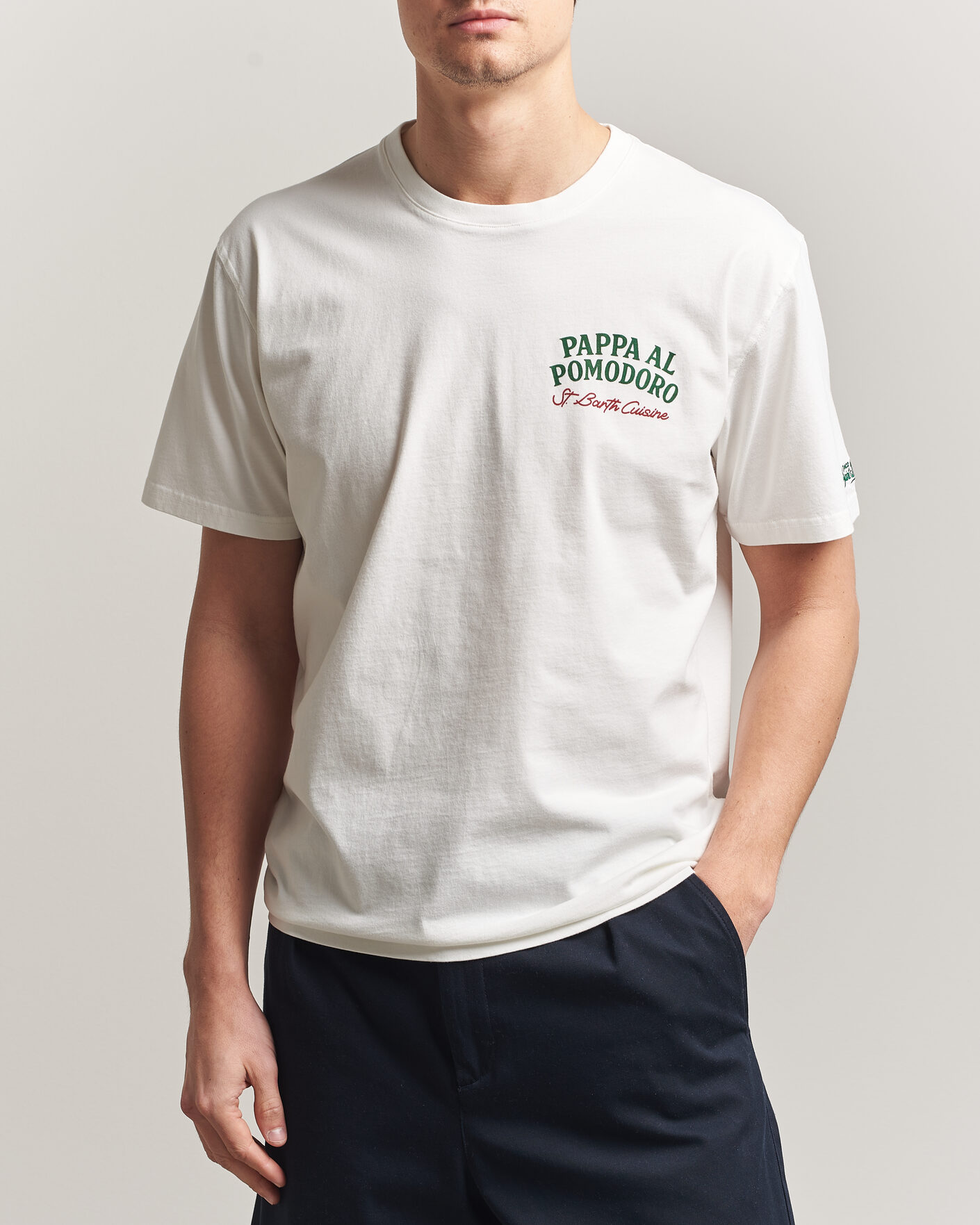 Men | T-Shirts | MC2 Saint Barth | Back Printed Cotton T-Shirt Pappa Pomodoro