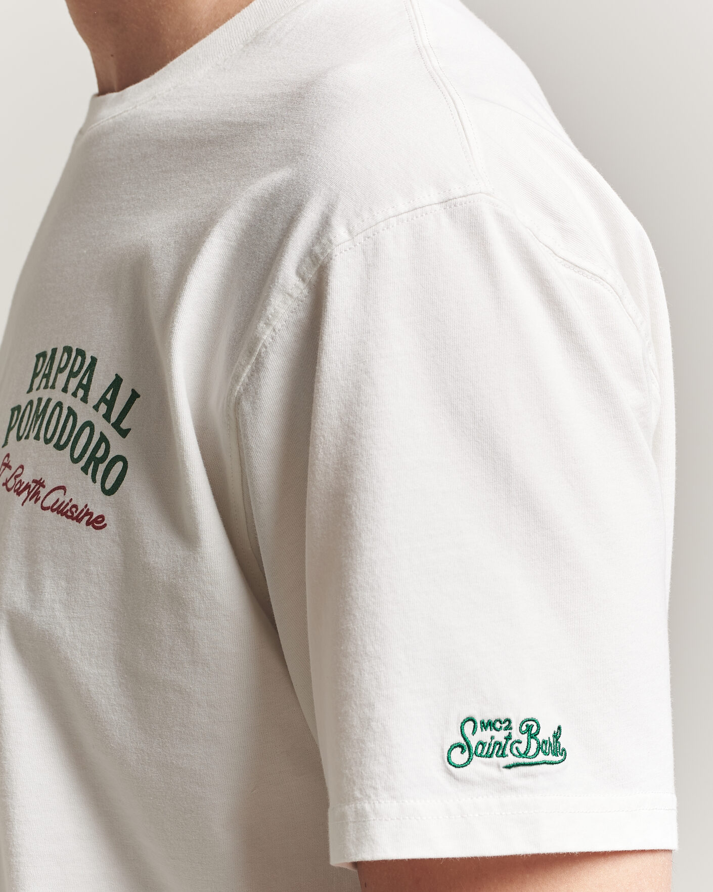 Men | T-Shirts | MC2 Saint Barth | Back Printed Cotton T-Shirt Pappa Pomodoro