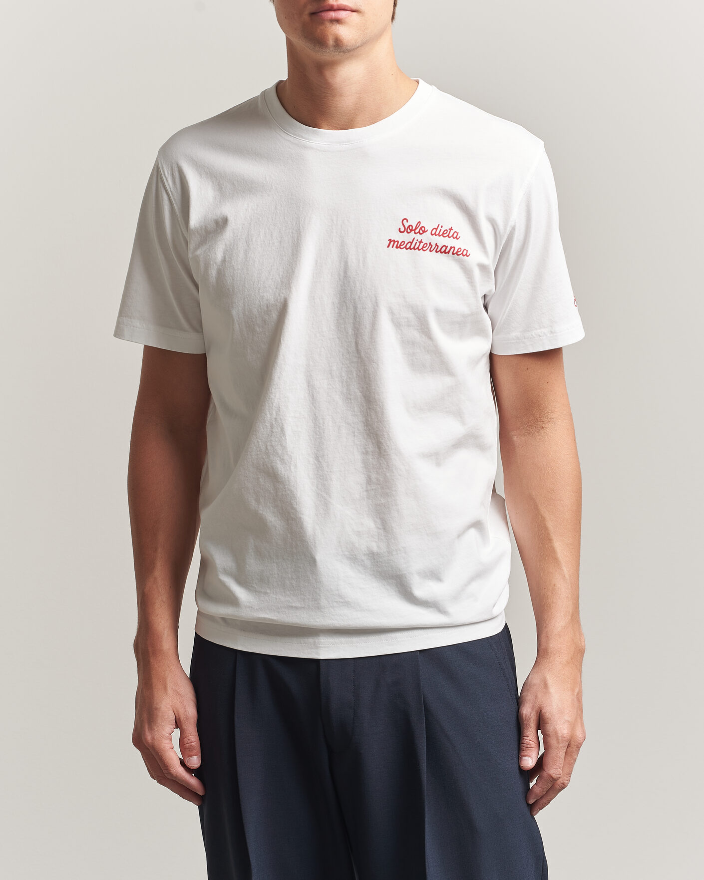 Men | T-Shirts | MC2 Saint Barth | Back Printed Cotton T-Shirt Dieta Mediterranea