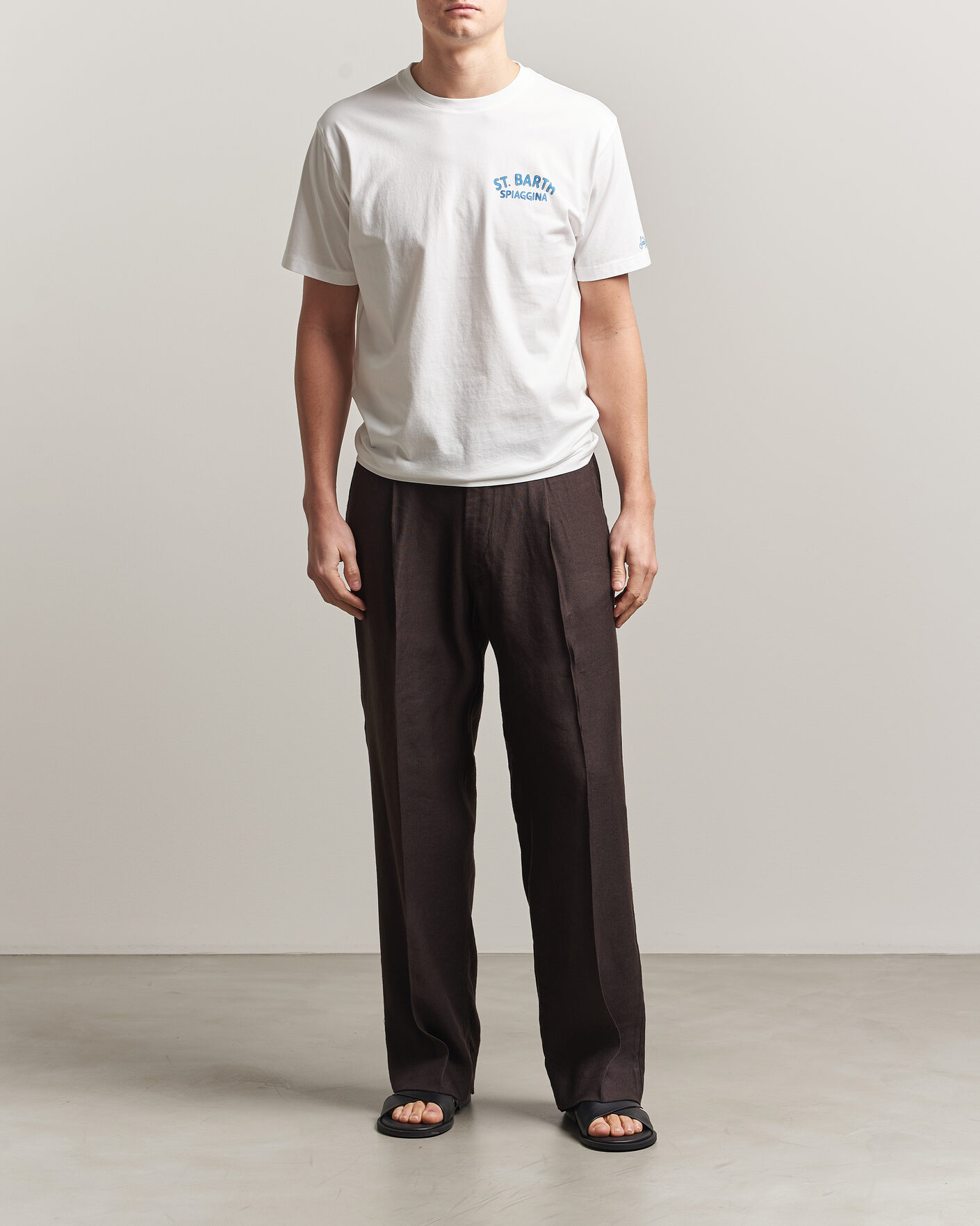 Men | T-Shirts | MC2 Saint Barth | Back Printed Cotton T-Shirt Spiaggina