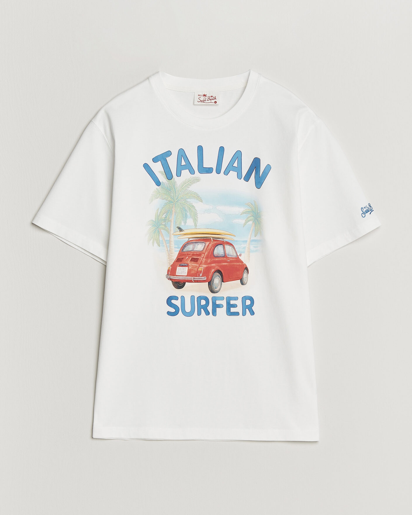 Men | T-Shirts | MC2 Saint Barth | Printed Cotton T-Shirt Italian Surfer
