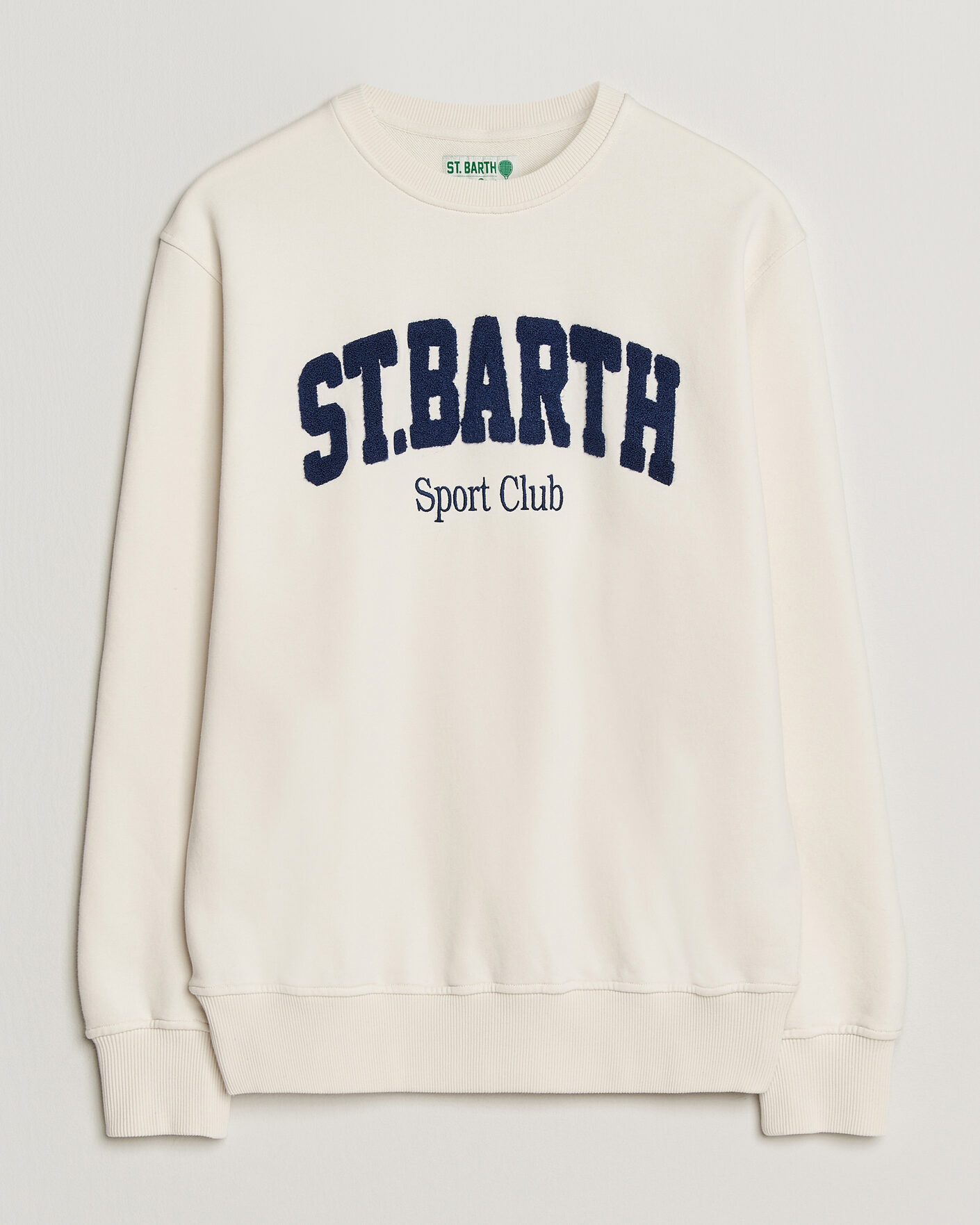 Men | Sweaters & Knitwear | MC2 Saint Barth | Terry Cotton Logo Sweatshirt Off White