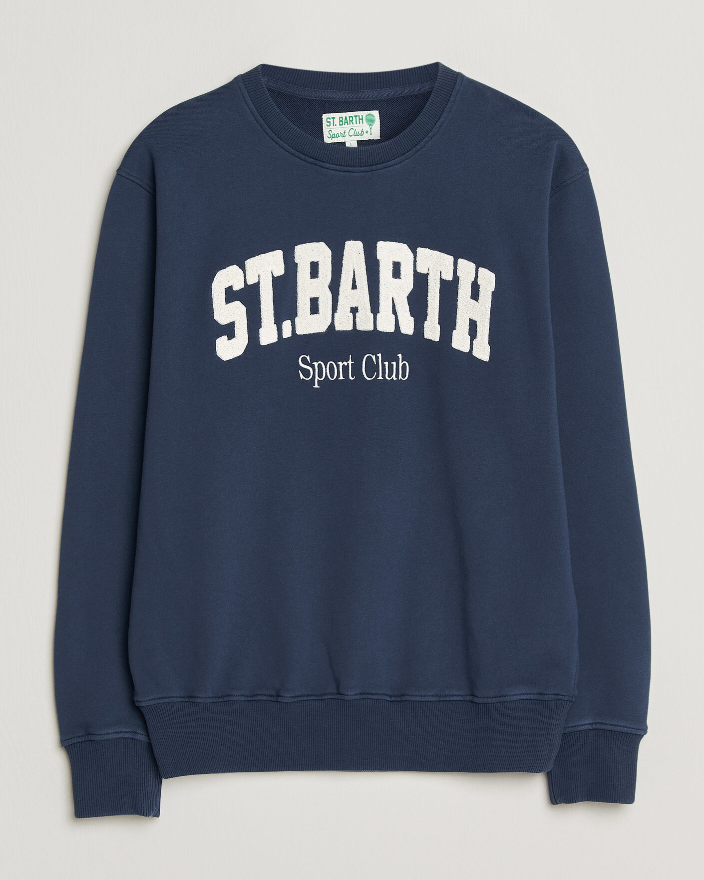 Men | Sweaters & Knitwear | MC2 Saint Barth | Terry Cotton Logo Sweatshirt Navy