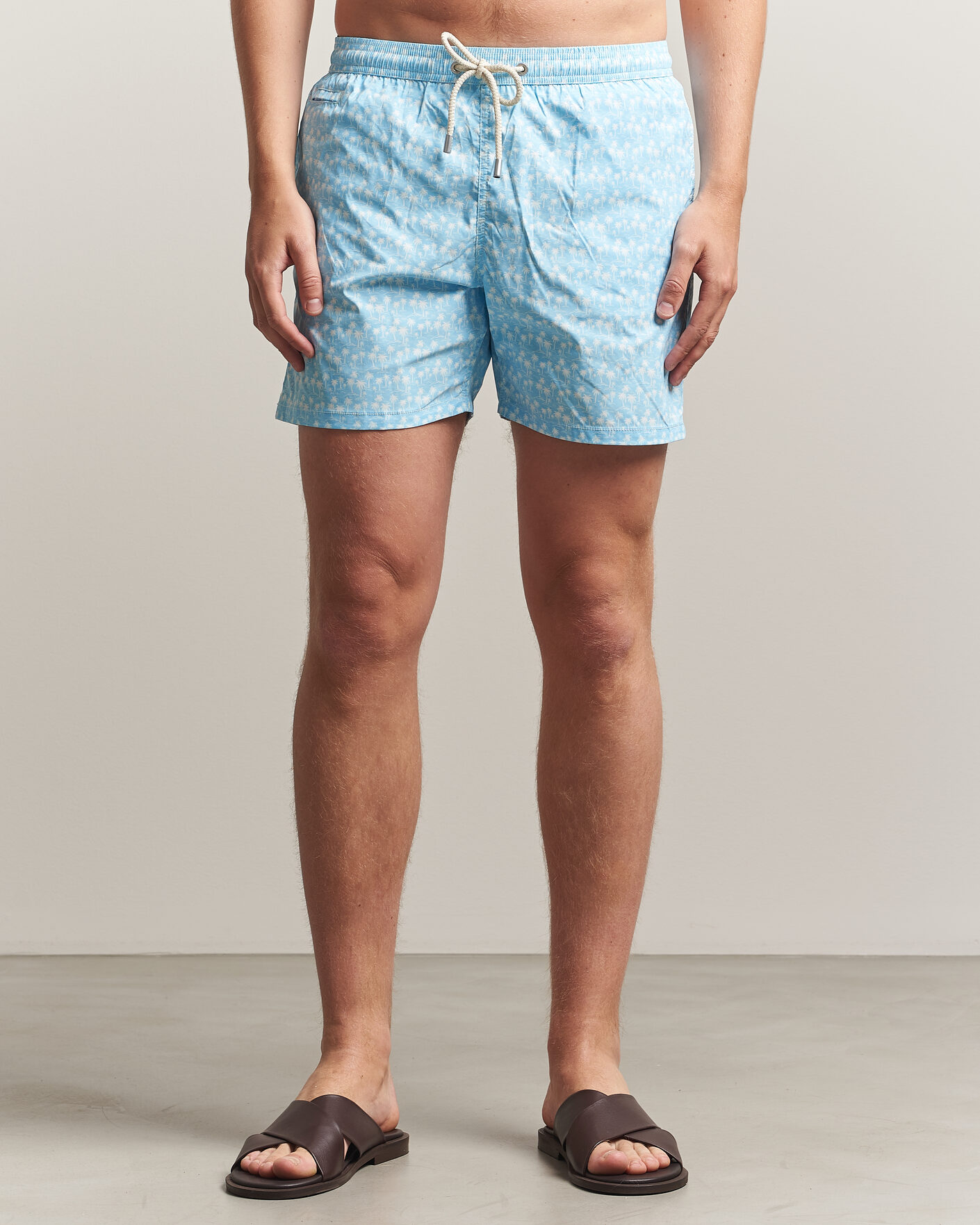 Men | Swimwear | MC2 Saint Barth | Printed Swim Shorts Blue Palms