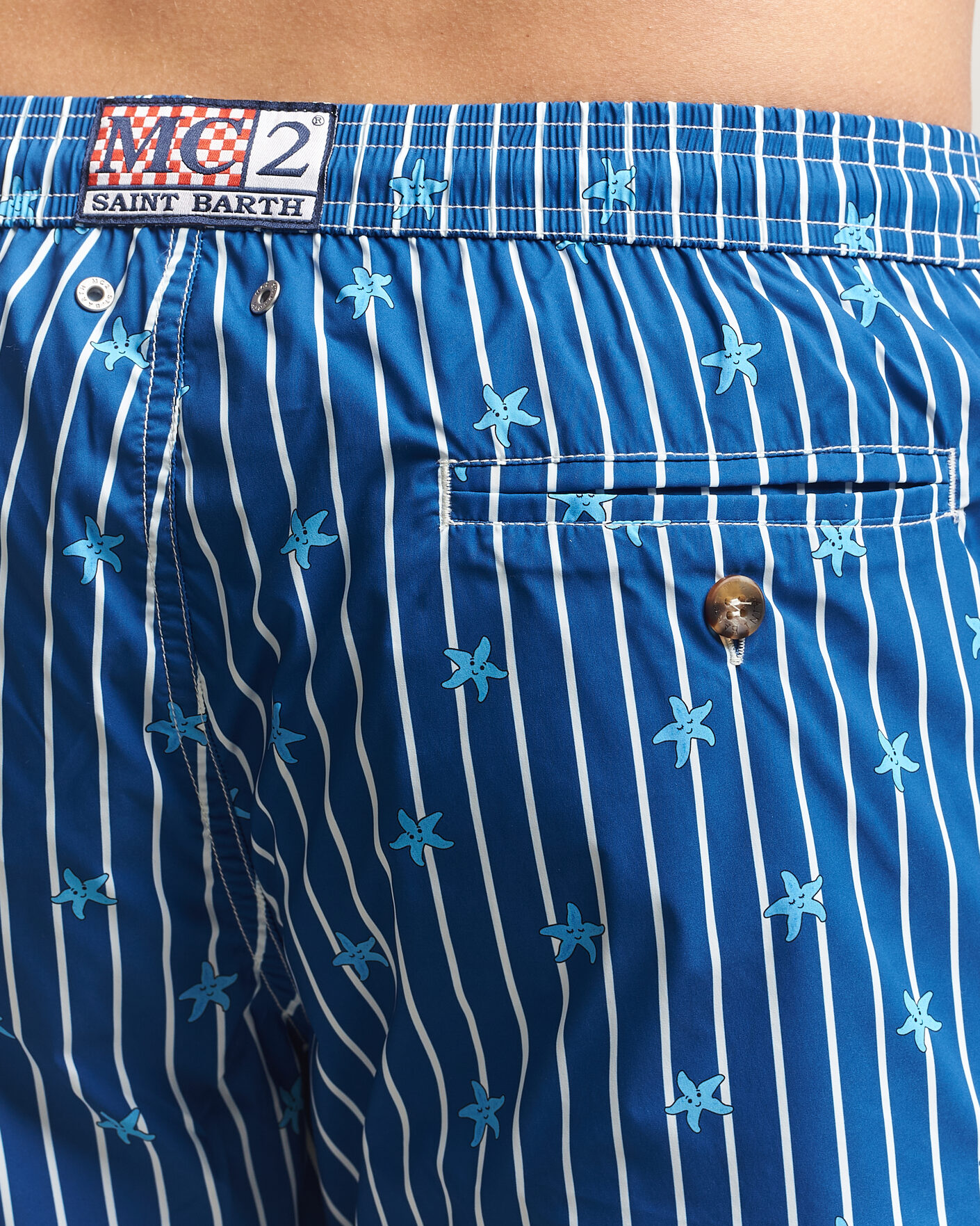 Men | Swimwear | MC2 Saint Barth | Printed Swim Shorts Blue Starfish