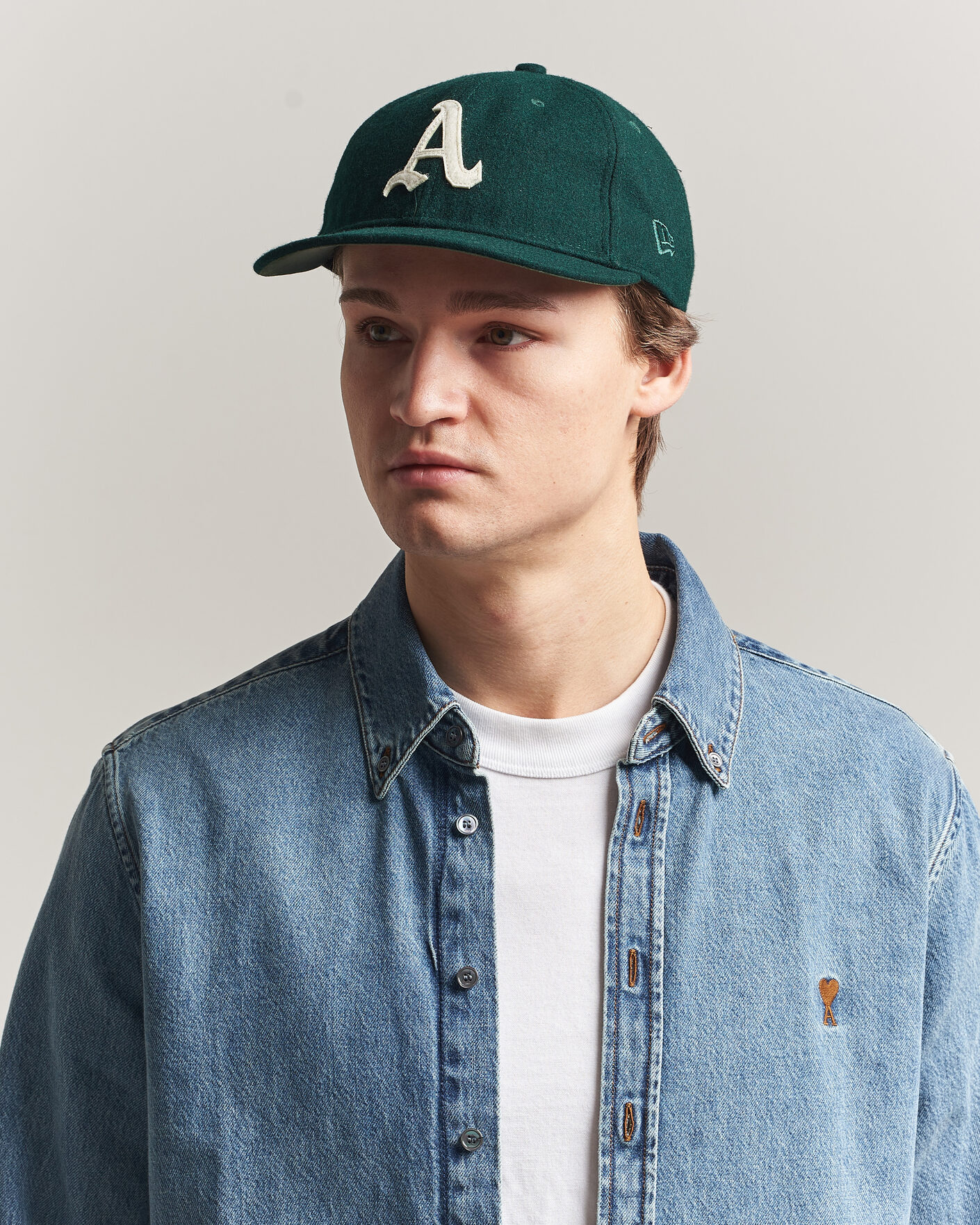 Men | Hats & Caps | New Era | Retro Crown 9Fifty Melton Wool Cap Oakland Athletics