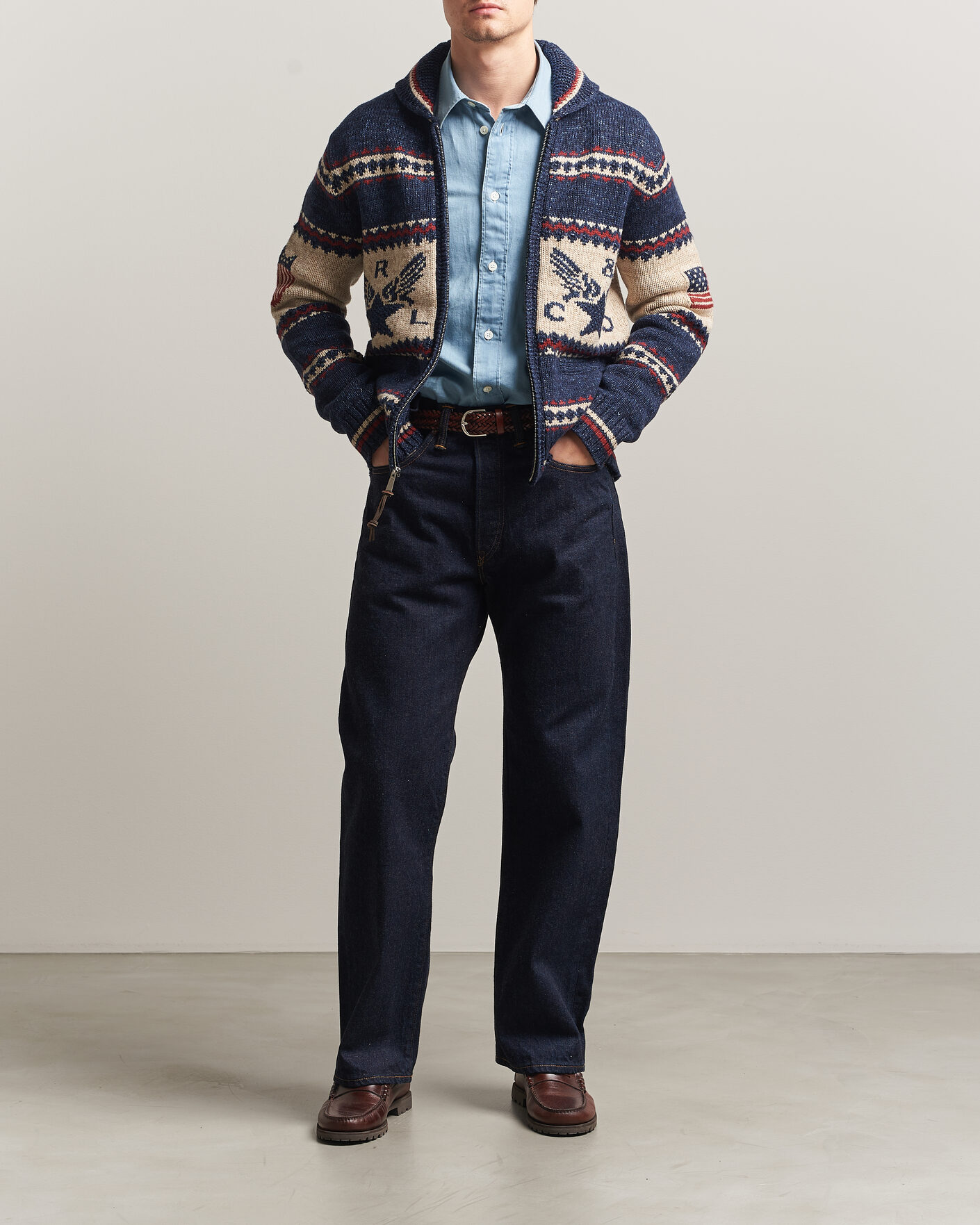 Men | Jeans | RRL | Vintage Fit 5-Pocket Denim East/West Rinse