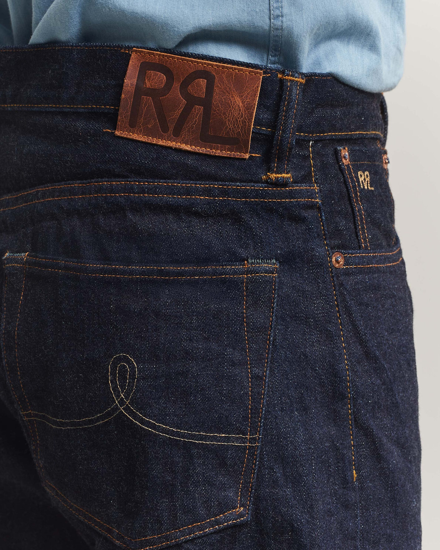 Men | Jeans | RRL | Vintage Fit 5-Pocket Denim East/West Rinse