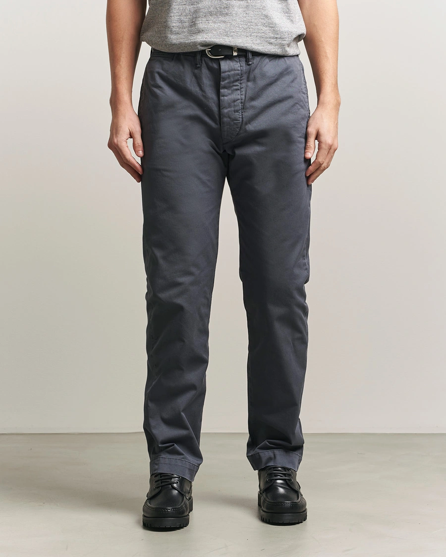 Men | Trousers | RRL | Officers Flat Pants Navy