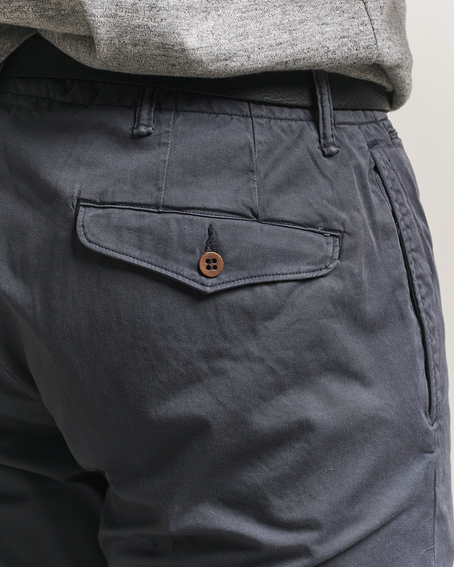 RRL Officers Flat Pants Navy at CareOfCarl.com