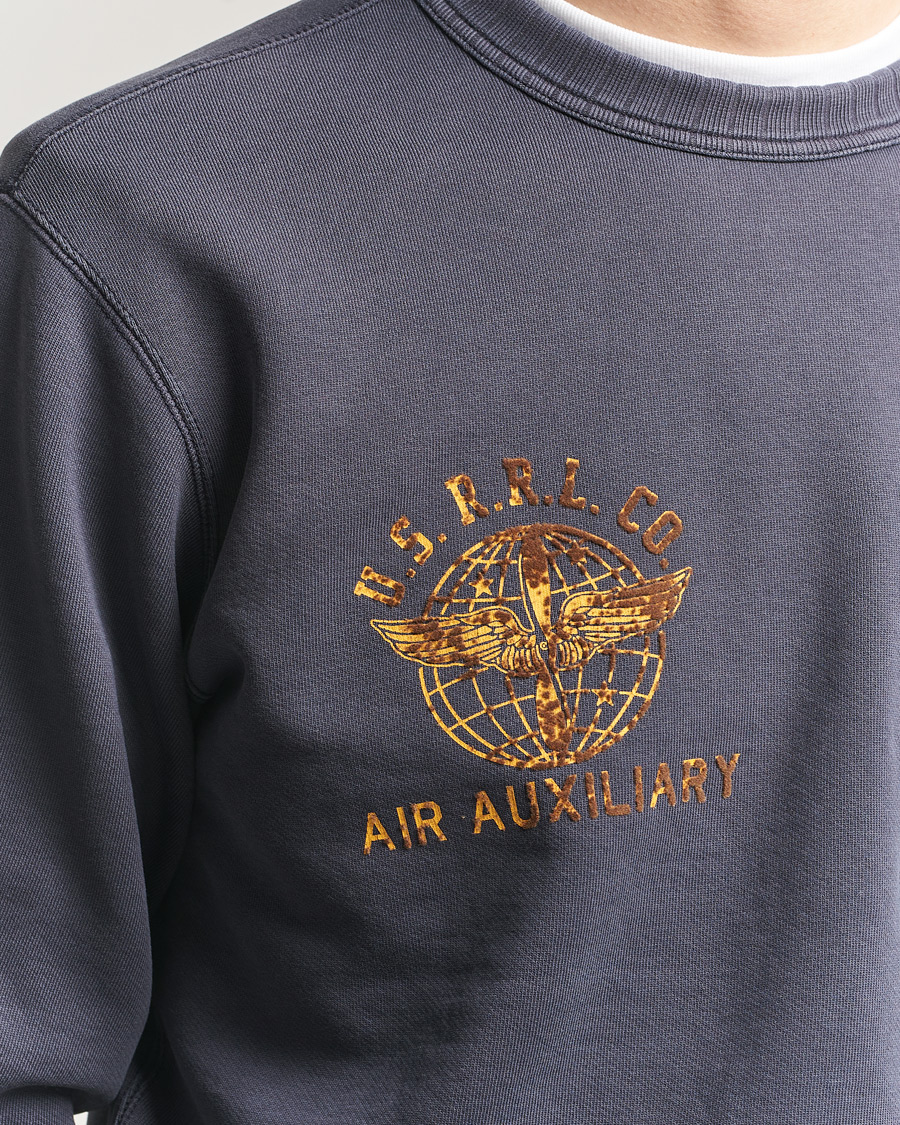 Men | Sweaters & Knitwear | RRL | Training Crew Sweatshirt Faded Blue