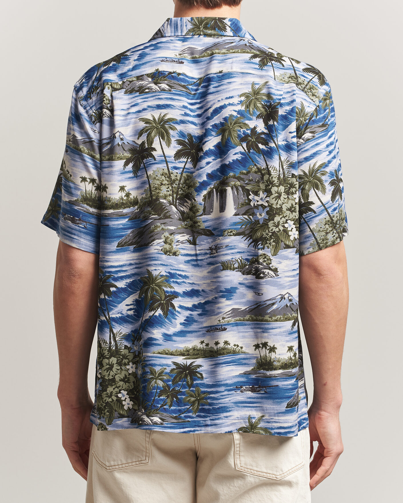 Men | Shirts | RRL | Printed Camp Shirt Blue