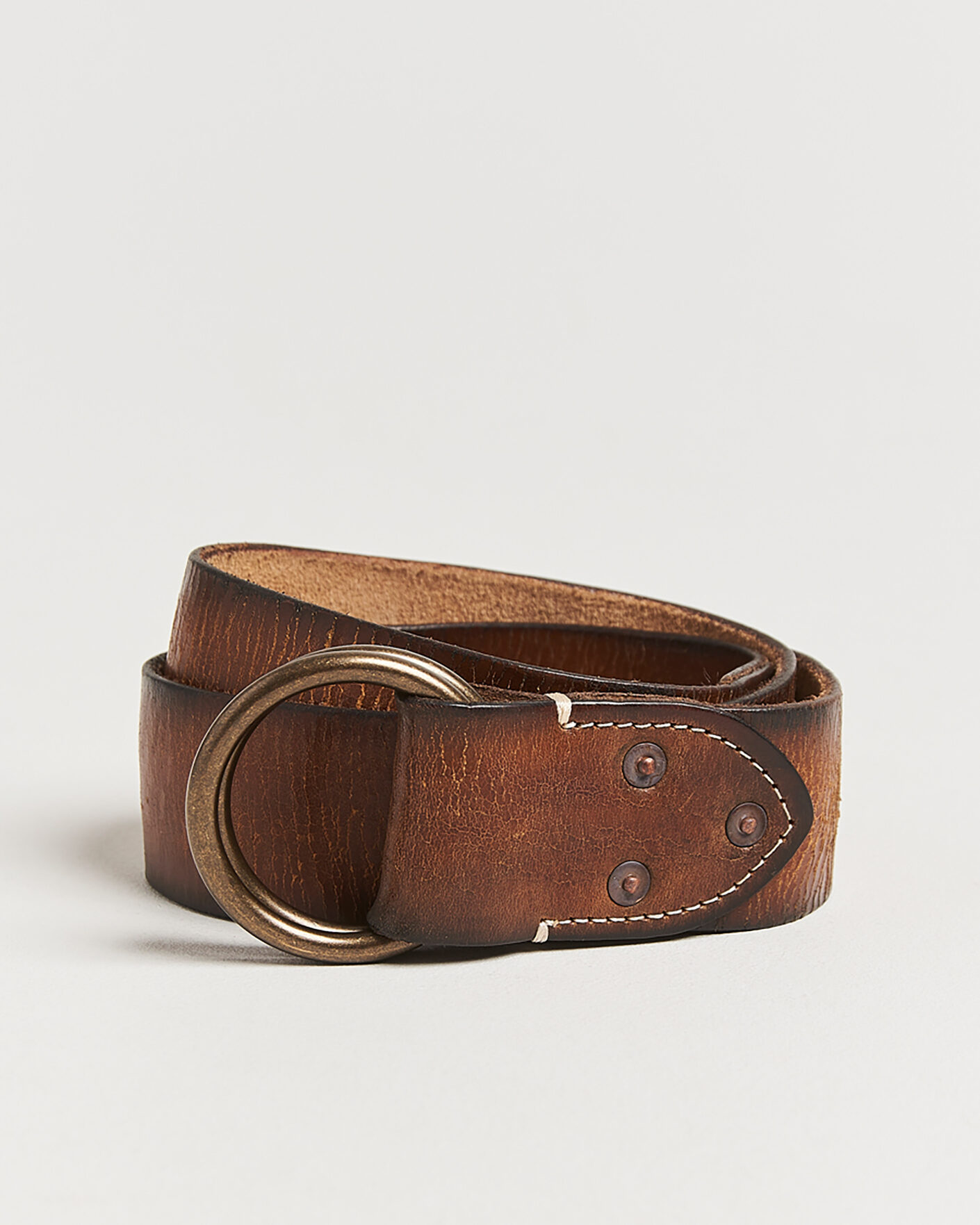 RRL Ring Belt Vintage Brown at CareOfCarl.com