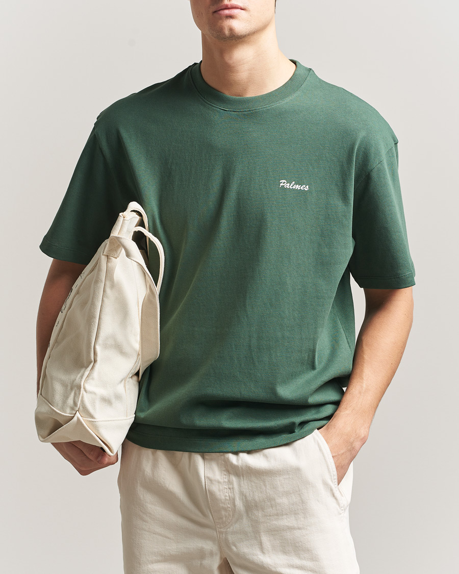 Men | T-Shirts | Palmes | Stitch T-Shirt Dark Green