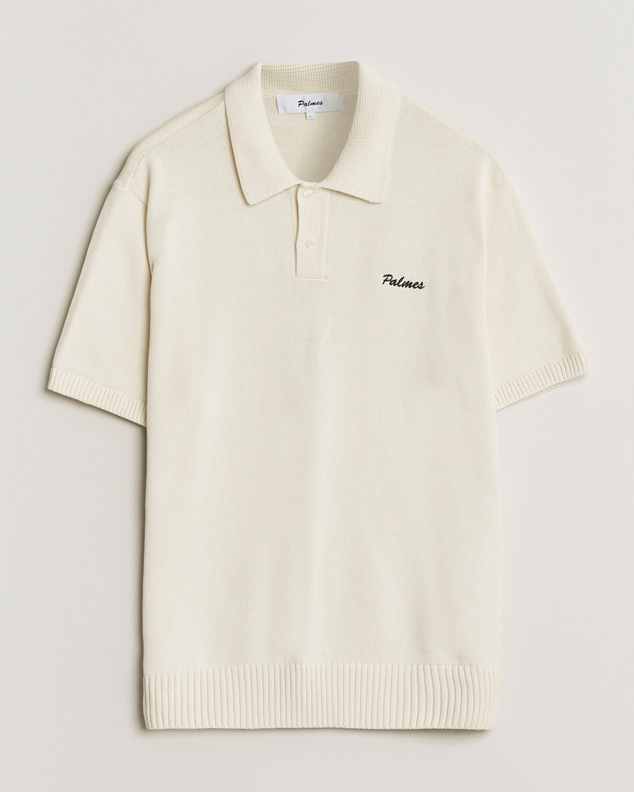 Men | Polo Shirts | Palmes | Cotton Knit Polo Off White