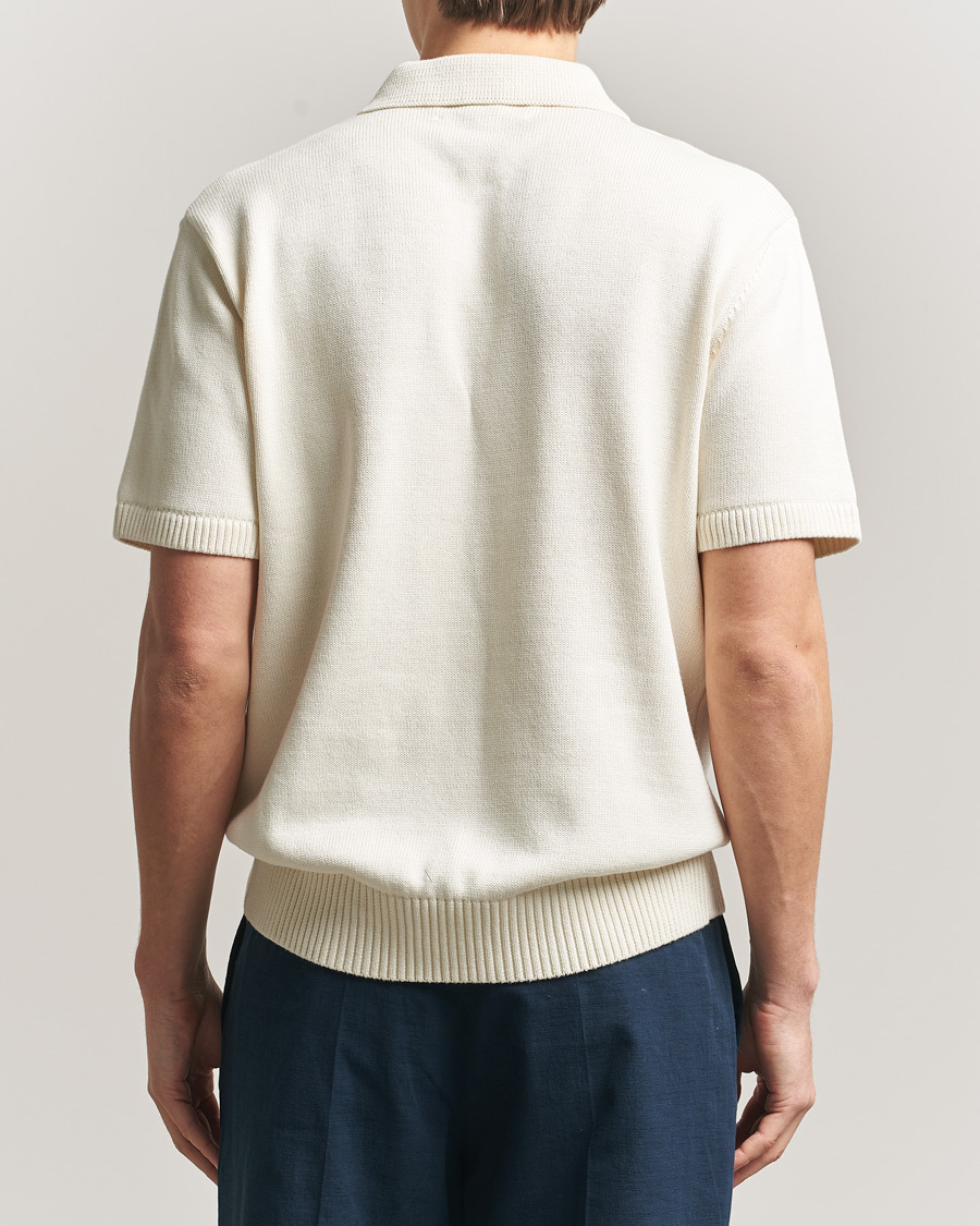 Men | Polo Shirts | Palmes | Cotton Knit Polo Off White