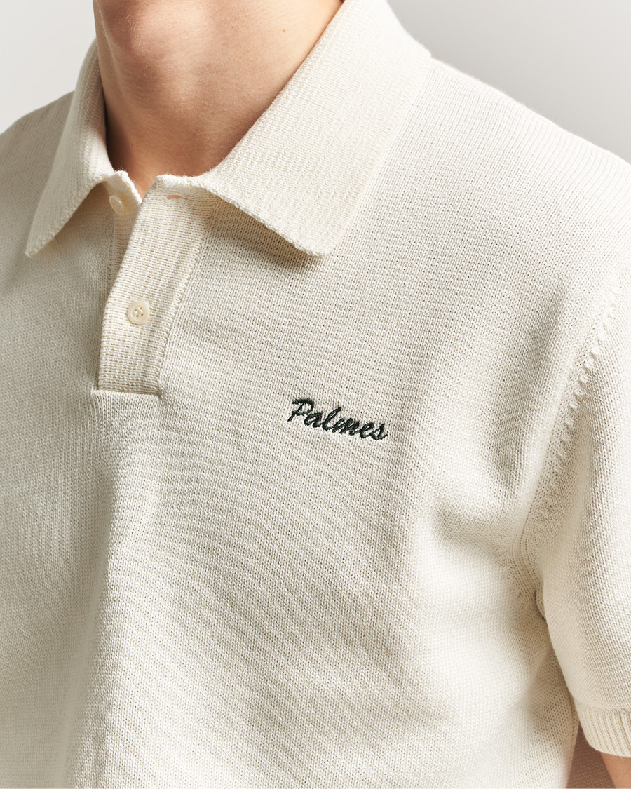 Men | Polo Shirts | Palmes | Cotton Knit Polo Off White