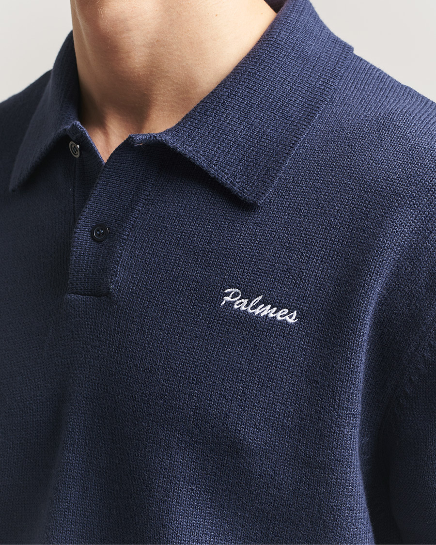 Men | Polo Shirts | Palmes | Cotton Knit Polo Navy