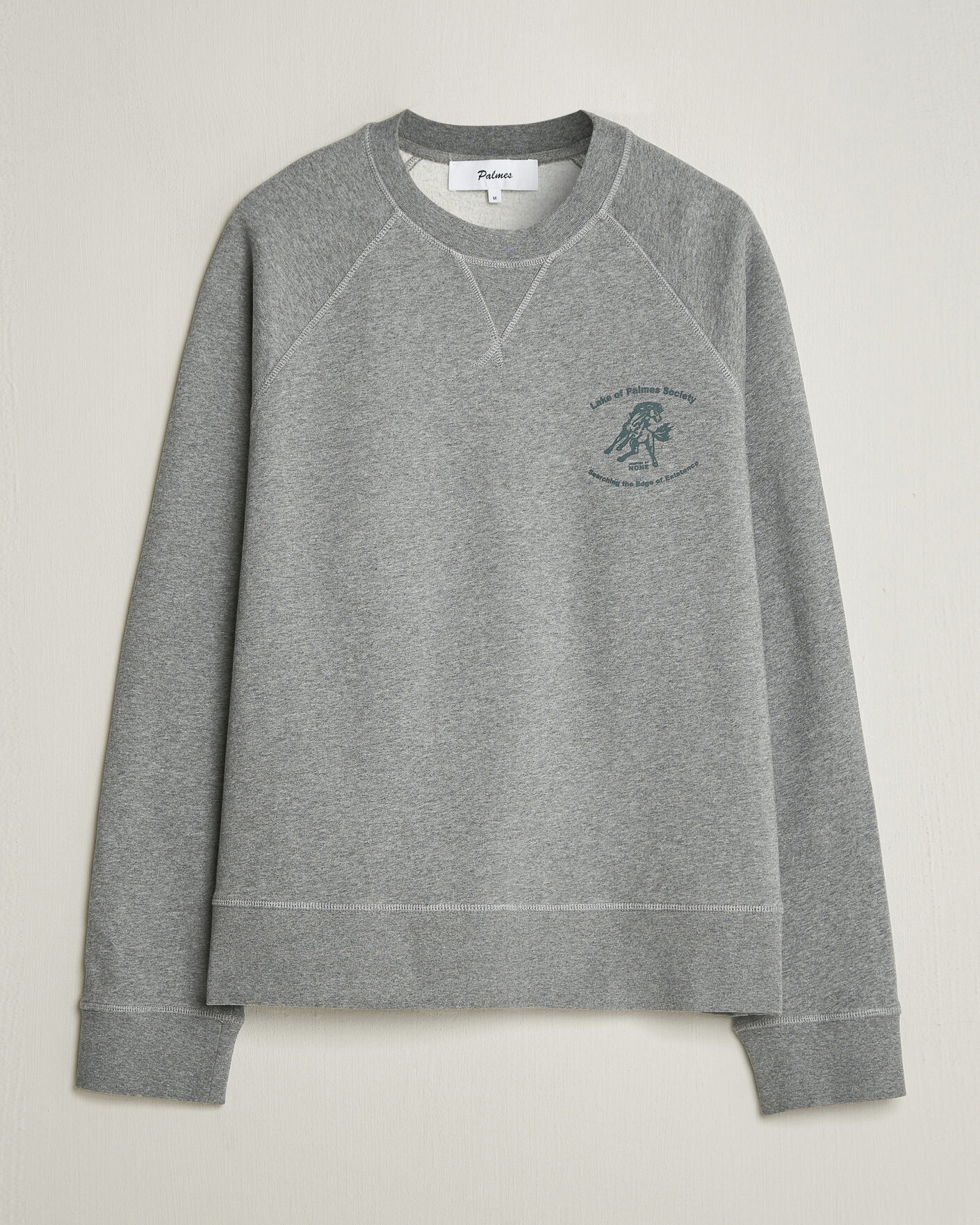 Men | Sweaters & Knitwear | Palmes | Lake Raglan Sweatshirt Grey Melange