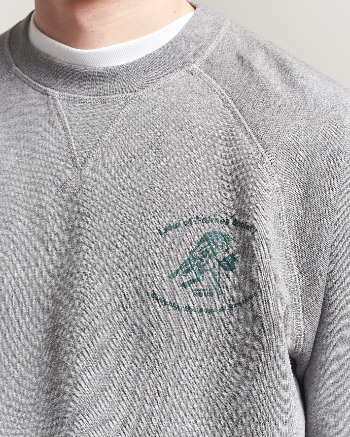 Men | Sweaters & Knitwear | Palmes | Lake Raglan Sweatshirt Grey Melange