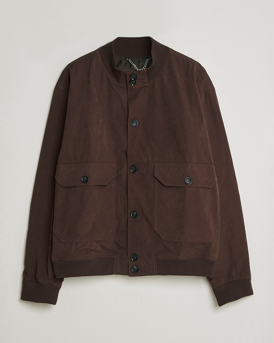 Men | Coats & Jackets | Palmes | Waxed Cotton Jacket Brown