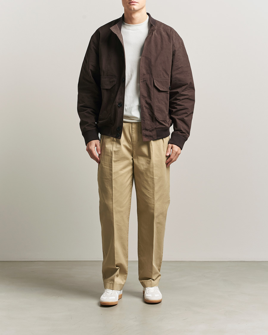 Men | Coats & Jackets | Palmes | Waxed Cotton Jacket Brown