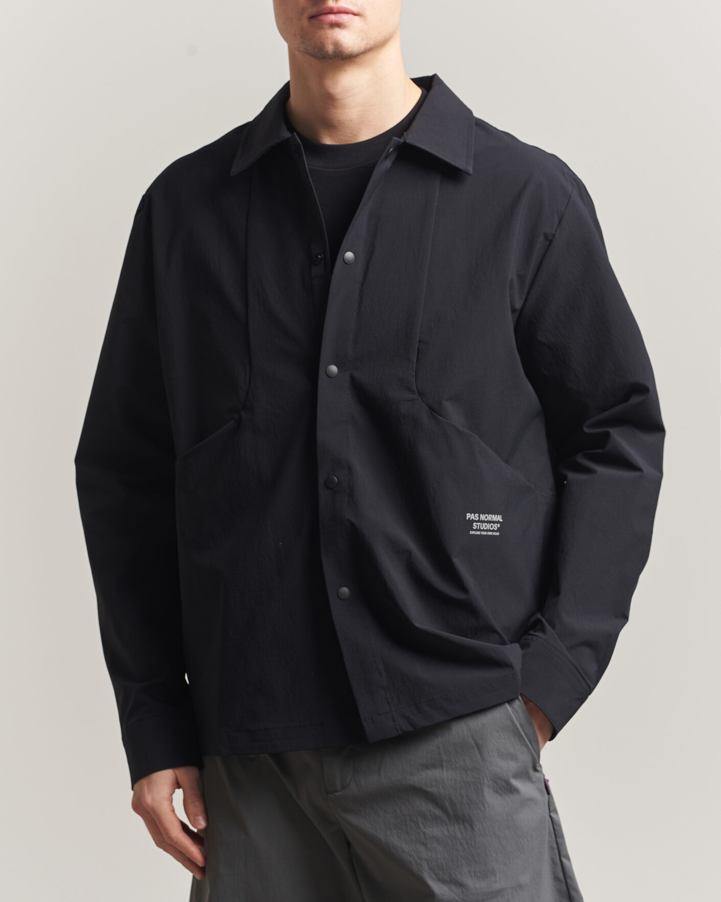 Men | Shirts | Pas Normal Studios | Off Race Tech Overshirt Black