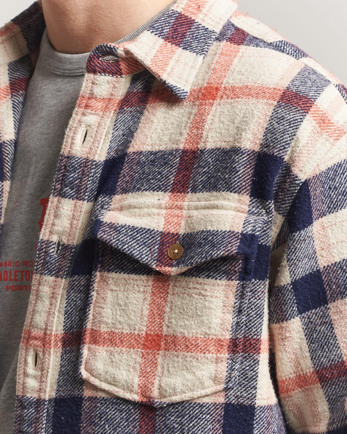Men | Shirts | Pendleton | Big Pocket Shirt Silver Lining