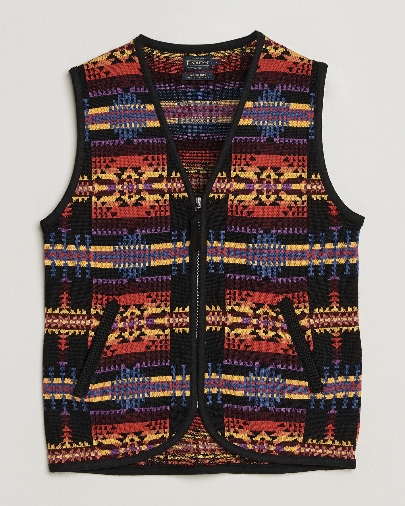 Men | Sweaters & Knitwear | Pendleton | Jacquard Vest Black
