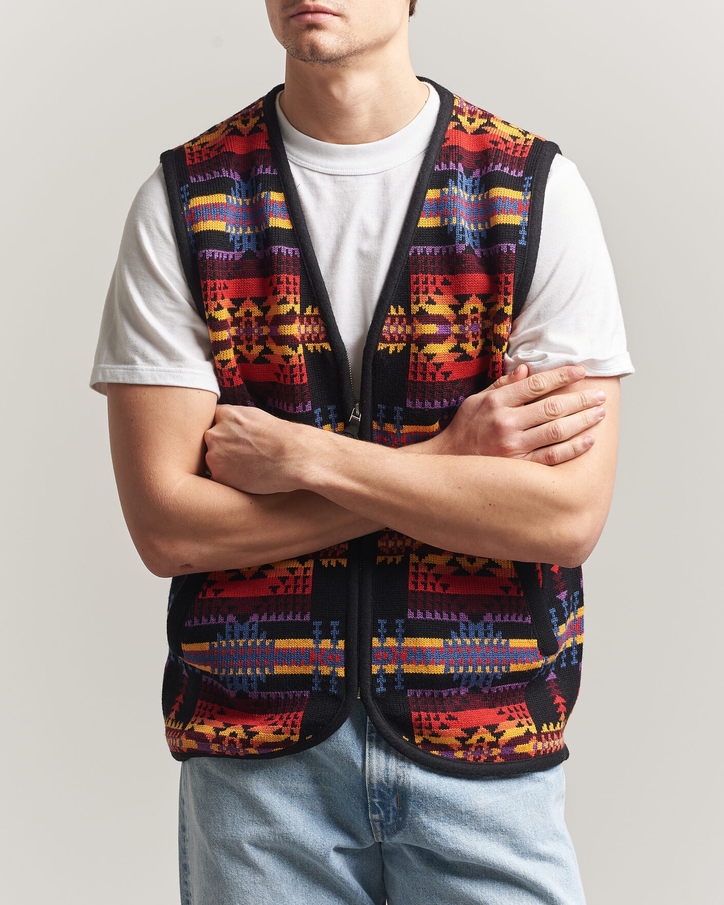 Men | Sweaters & Knitwear | Pendleton | Jacquard Vest Black