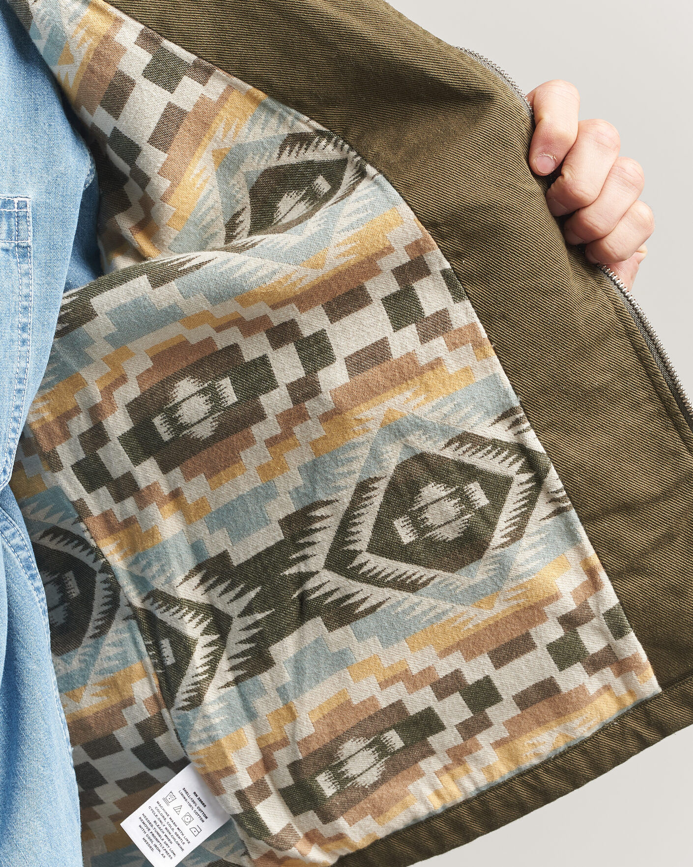 Pendleton Blandet Lined Bomber Jacket Sage at CareOfCarl.com