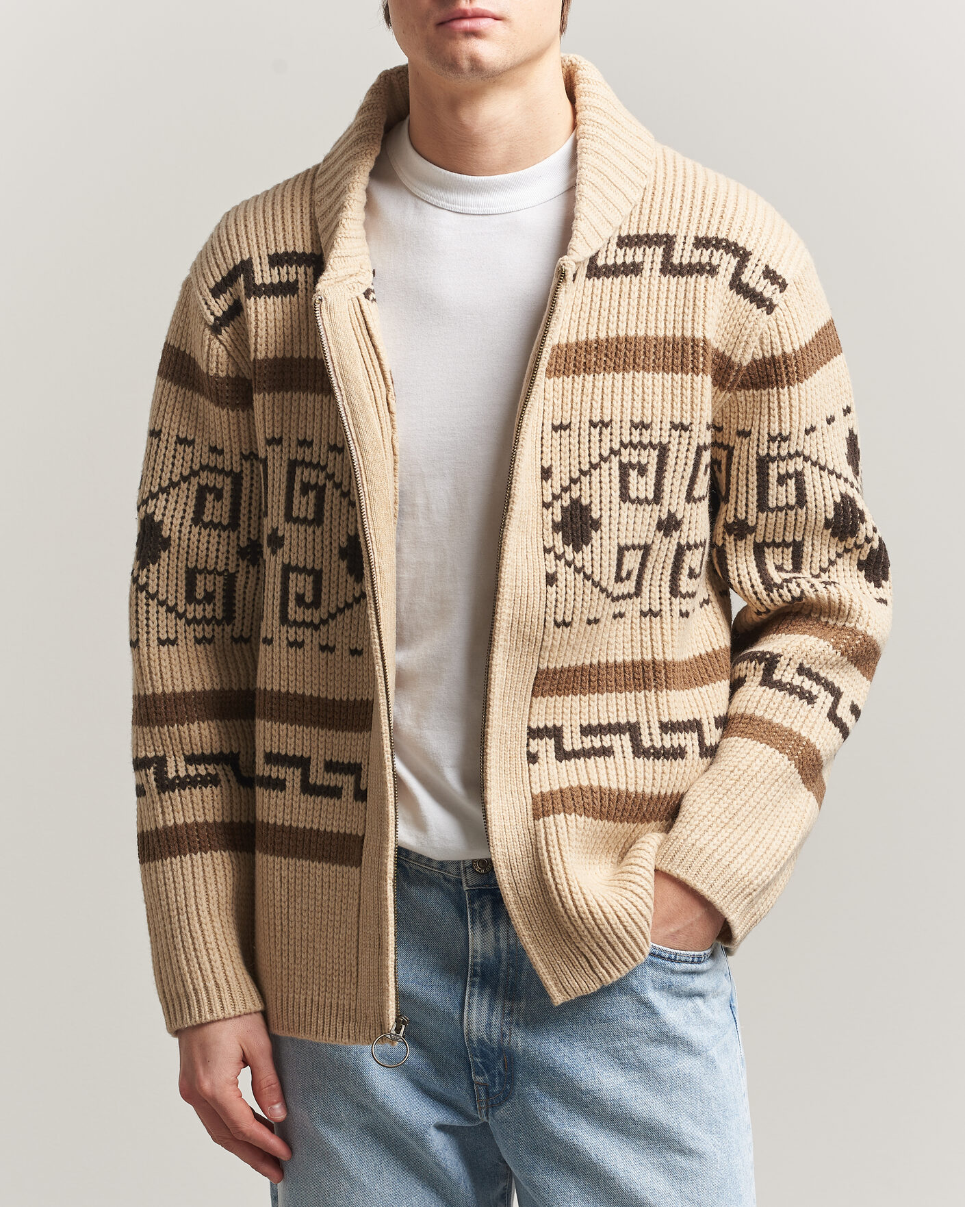 Men | Sweaters & Knitwear | Pendleton | Original Westerley Cardigan Tan/Brown