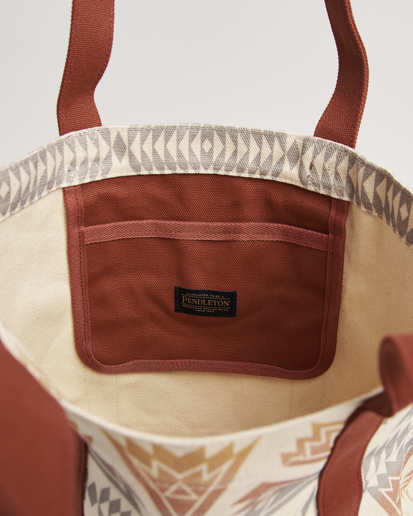 Men | Bags | Pendleton | Astoria Canvas Tote Bag Ponderosa Brick