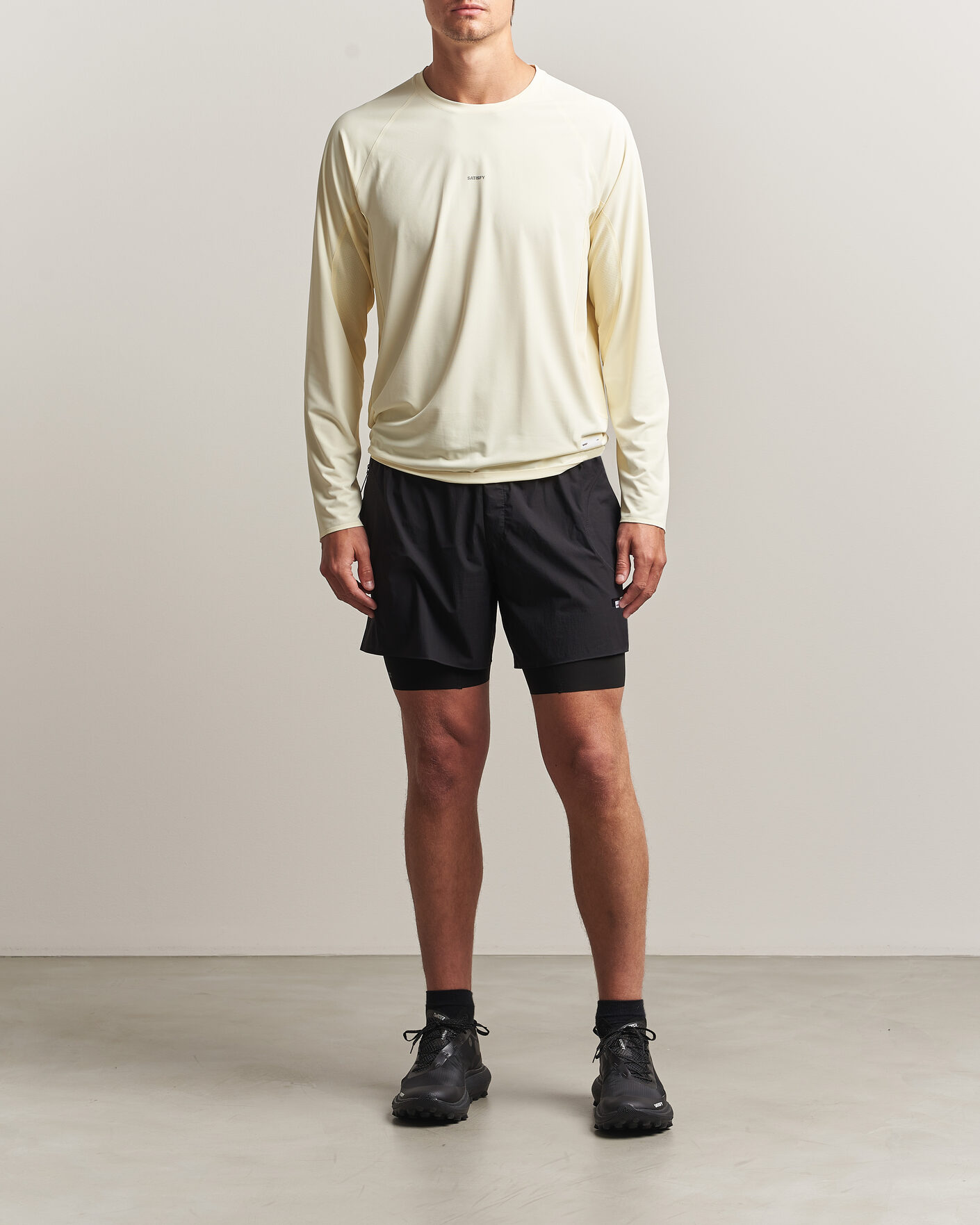 Men | T-Shirts | Satisfy | AuraLite UV Long Sleeve T-Shirt Transparent Yellow
