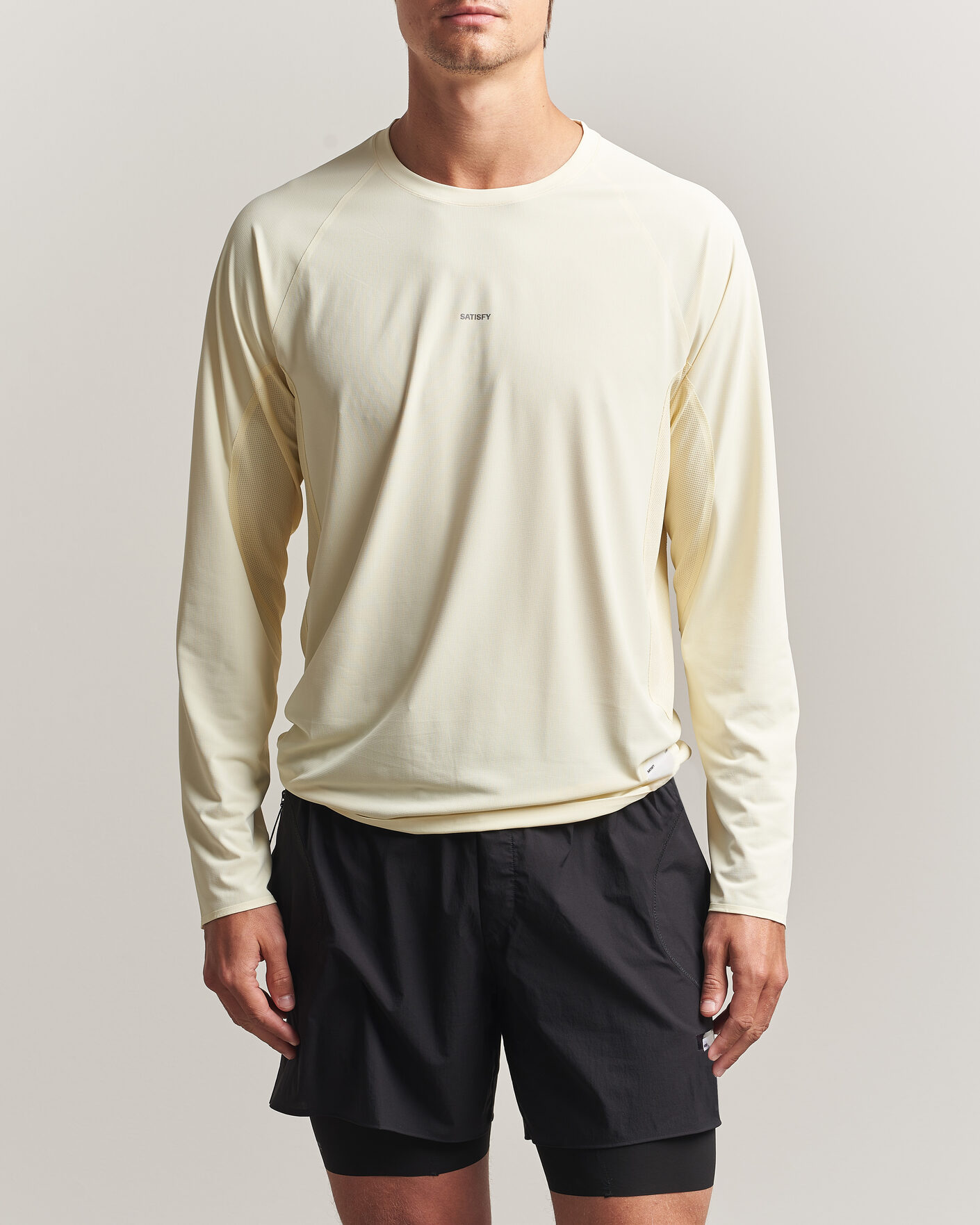 Men | T-Shirts | Satisfy | AuraLite UV Long Sleeve T-Shirt Transparent Yellow