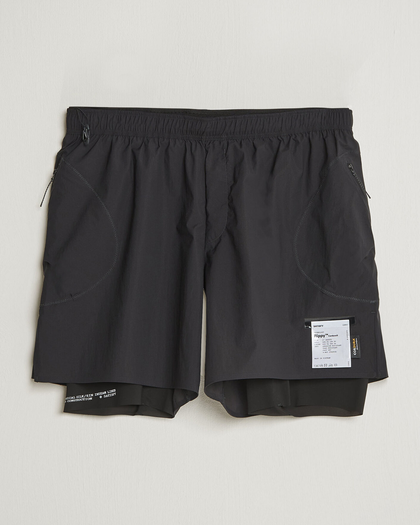 Men | Shorts | Satisfy | Rippy Cordura 5 Inch Shorts Black