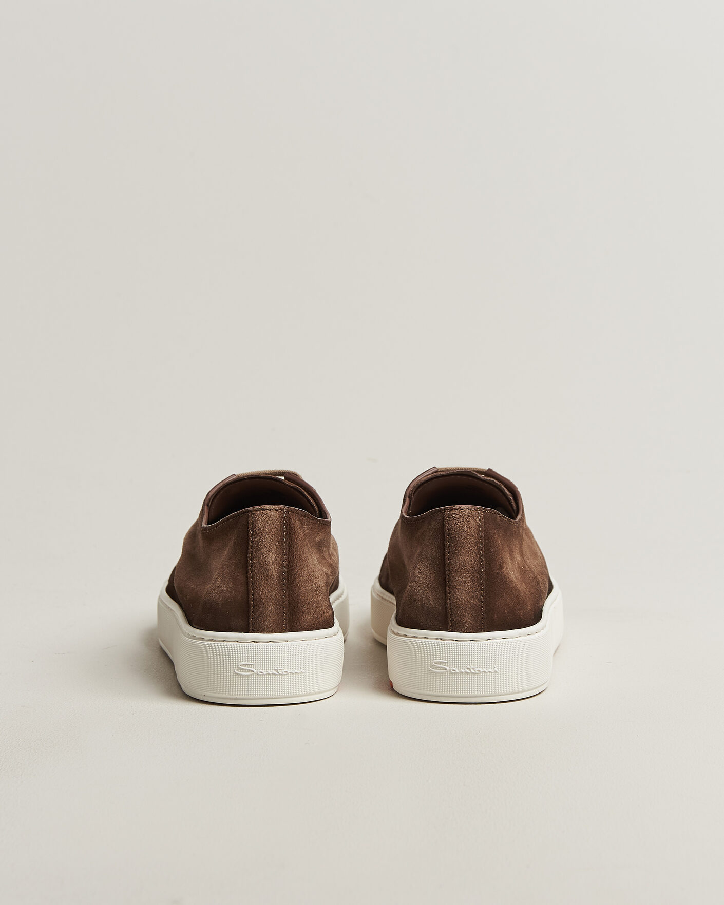 Men | Sneakers | Santoni | Cleanic Silk Suede Sneakers Dark Brown