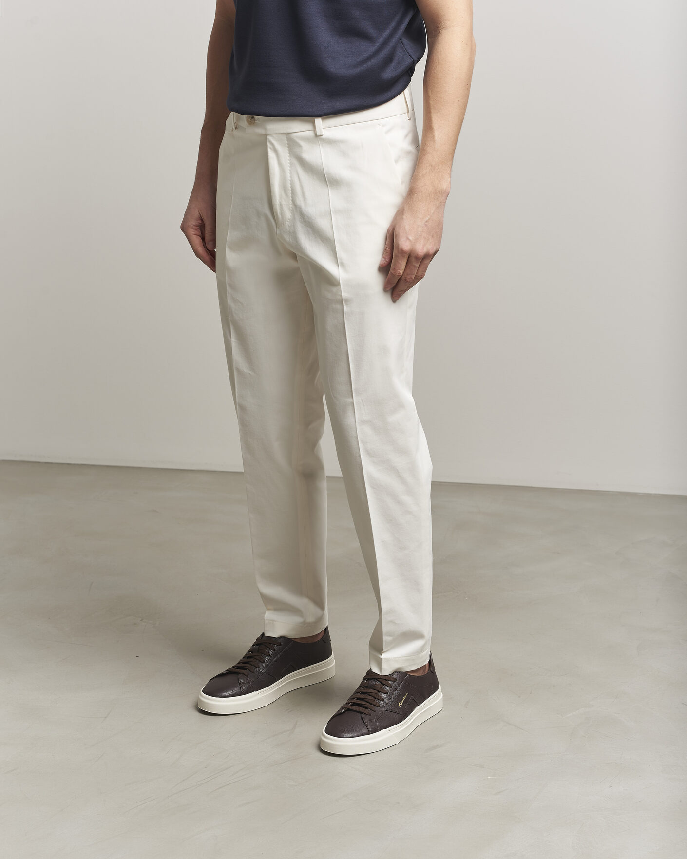 Men | Sneakers | Santoni | Double Buckle Sneakers Dark Brown Calf